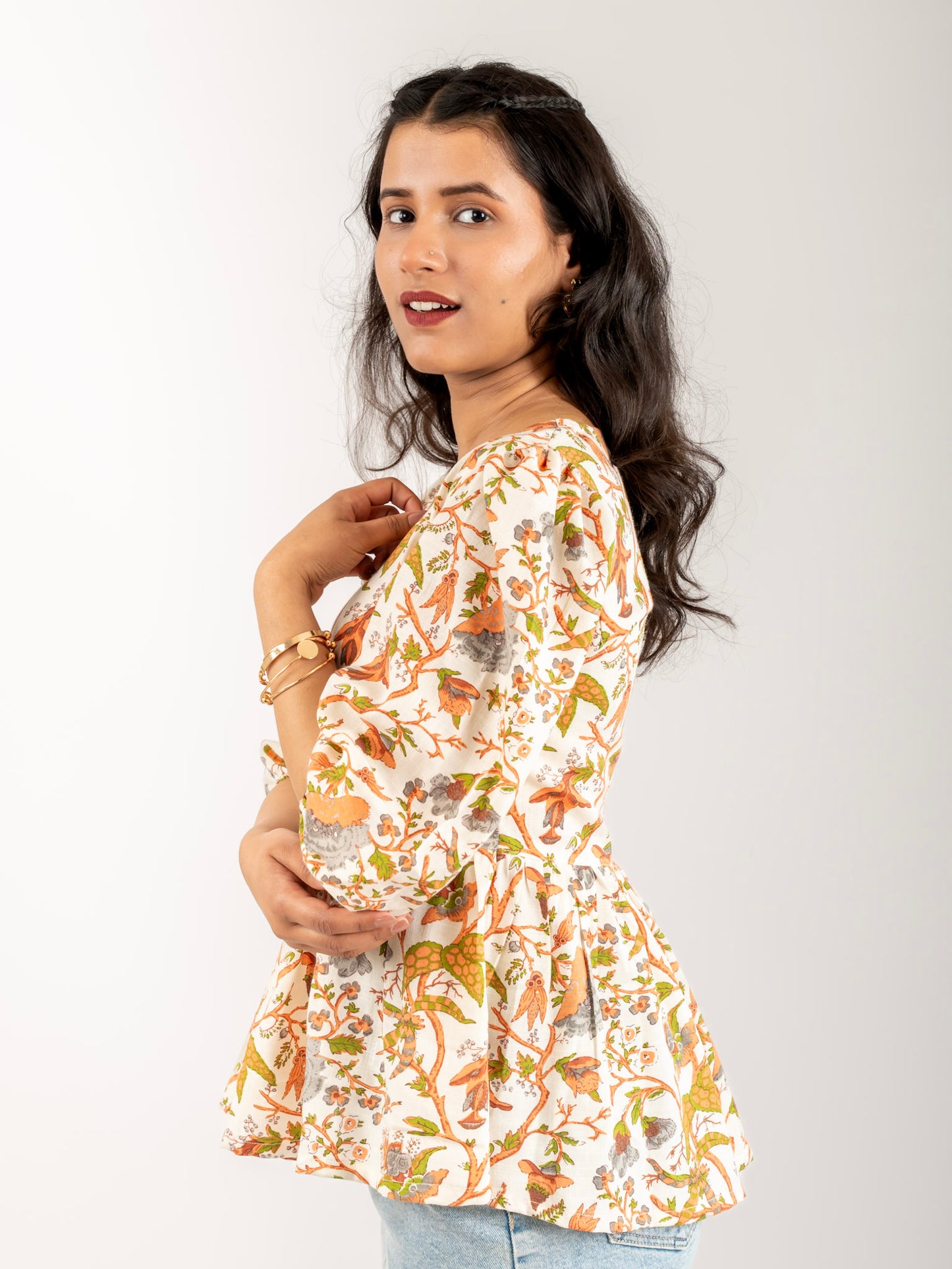 MONOMEE JULIA FLORAL COTTON TOP