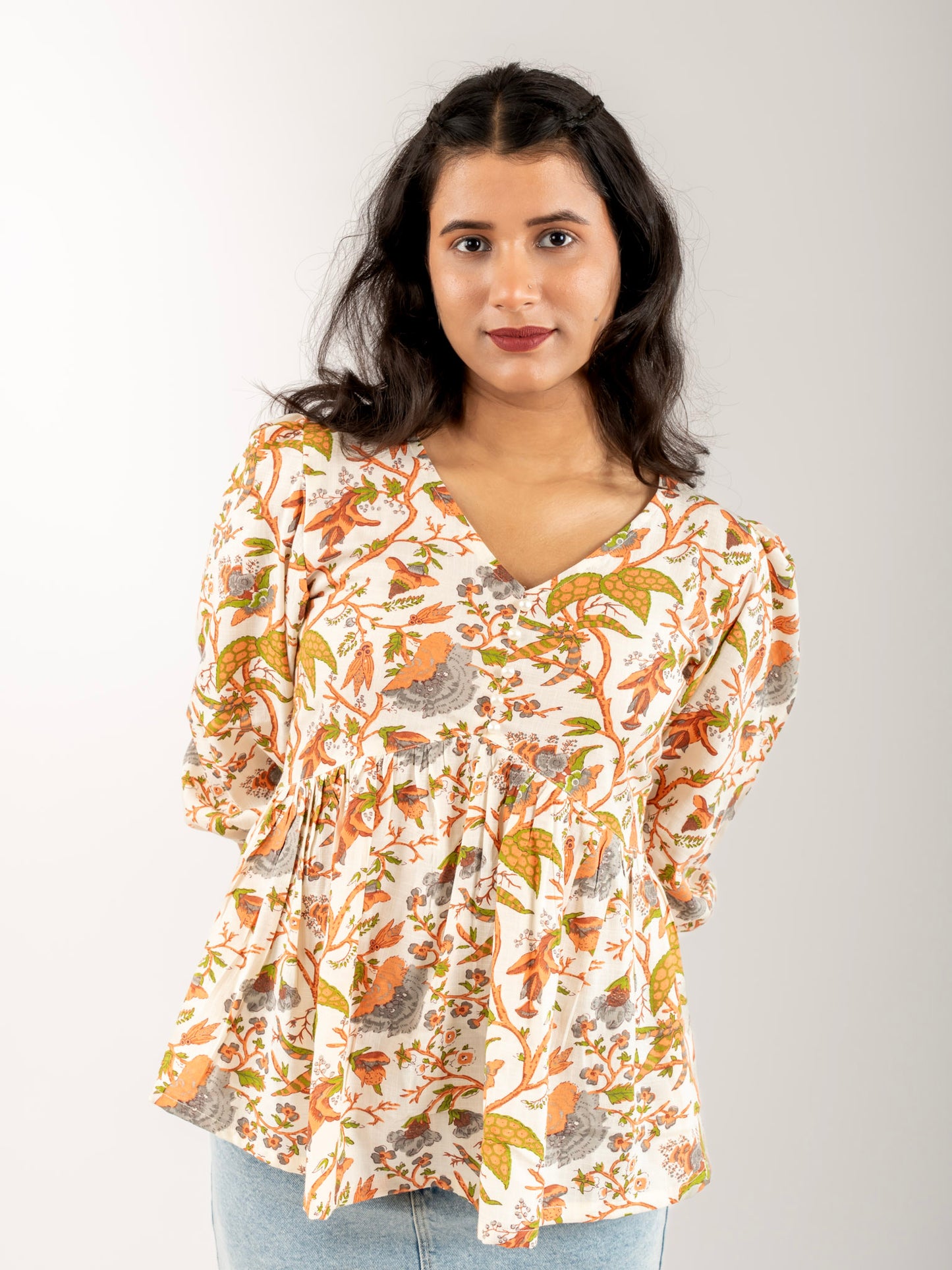 MONOMEE JULIA FLORAL COTTON TOP