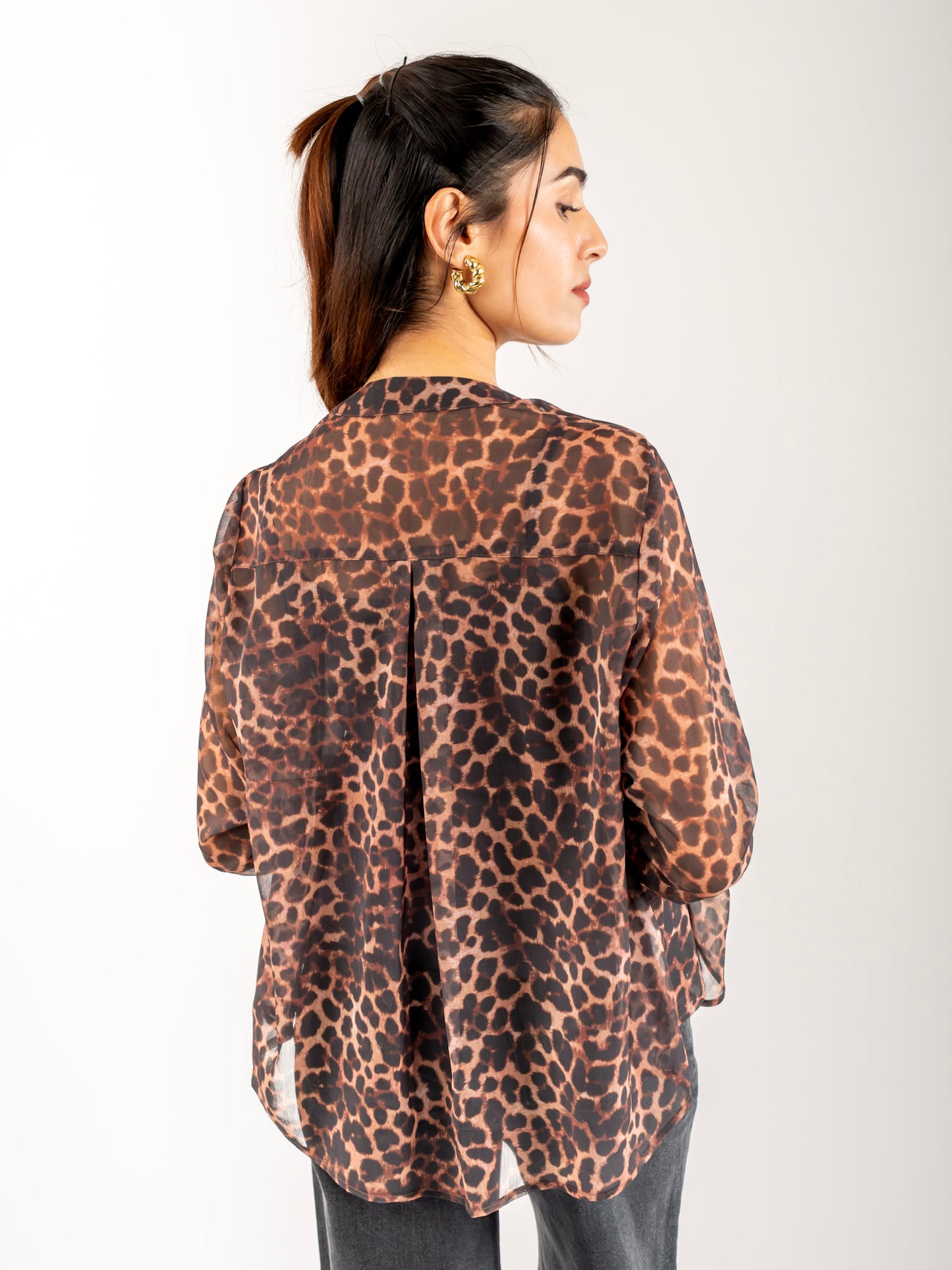 MONOMEE WENDY ANIMAL PRINT TOP