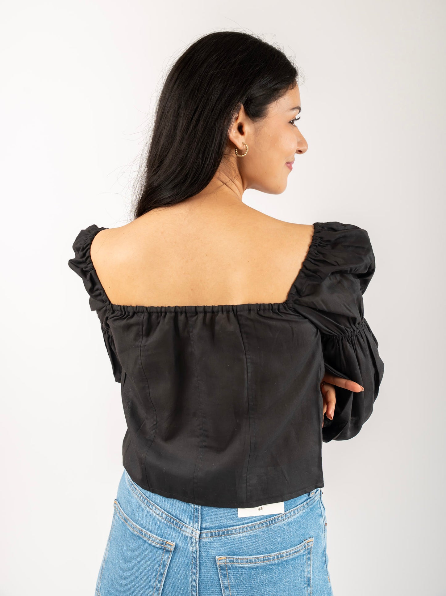 MONOMEE SELENE BOW TIE BLACK TOP