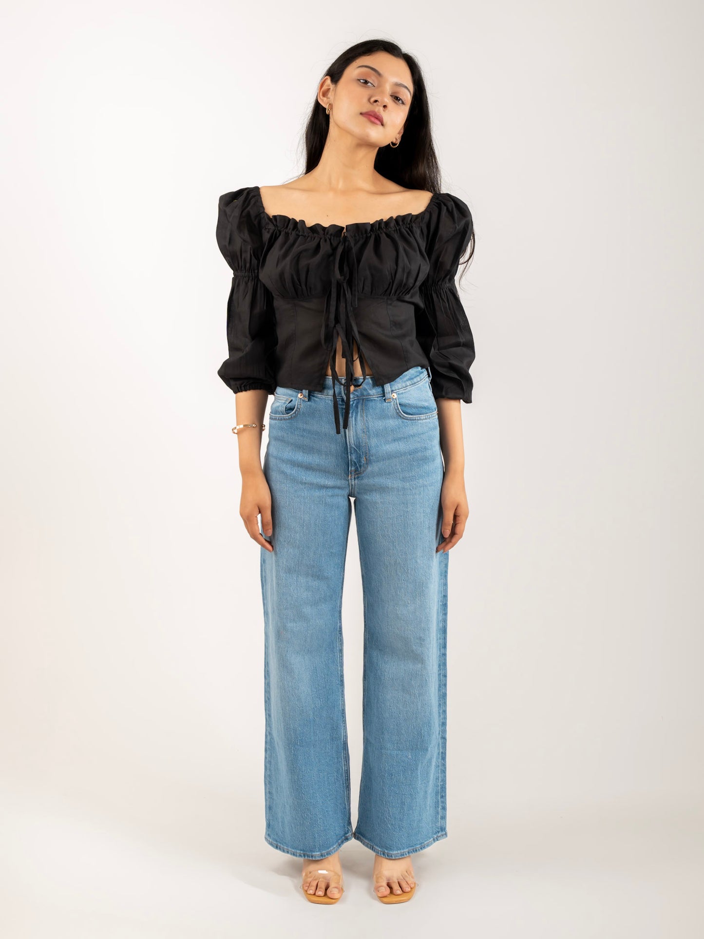 MONOMEE SELENE BOW TIE BLACK TOP
