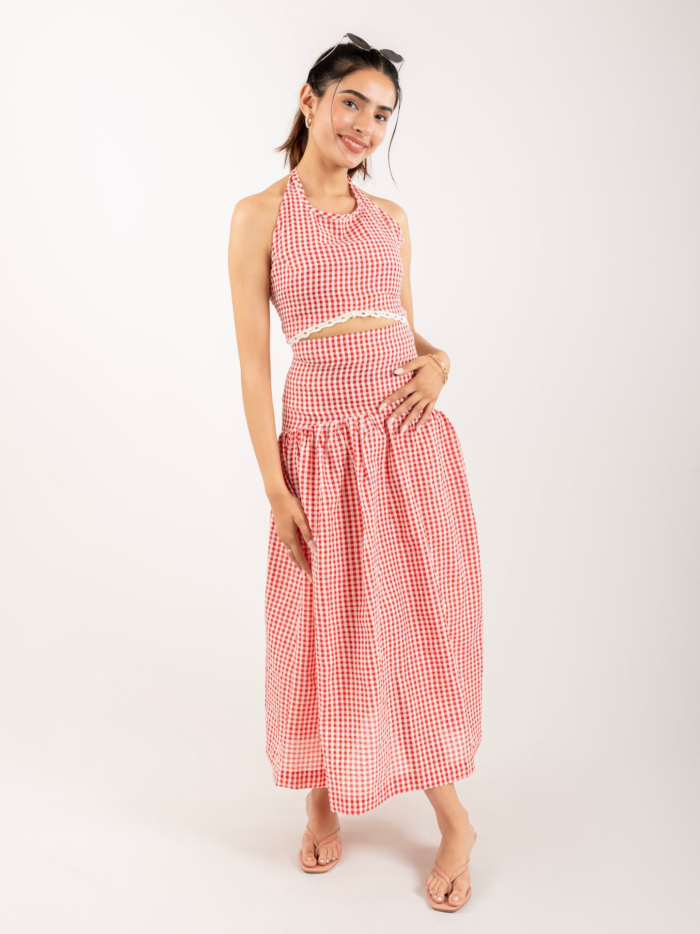 MONOMEE KYLIE GINGHAM SKIRT