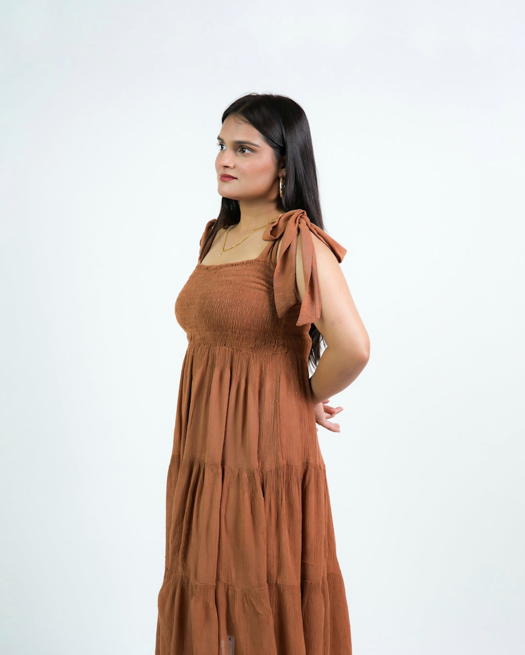 CHARLOTTE BROWN MIDI SUNDRESS