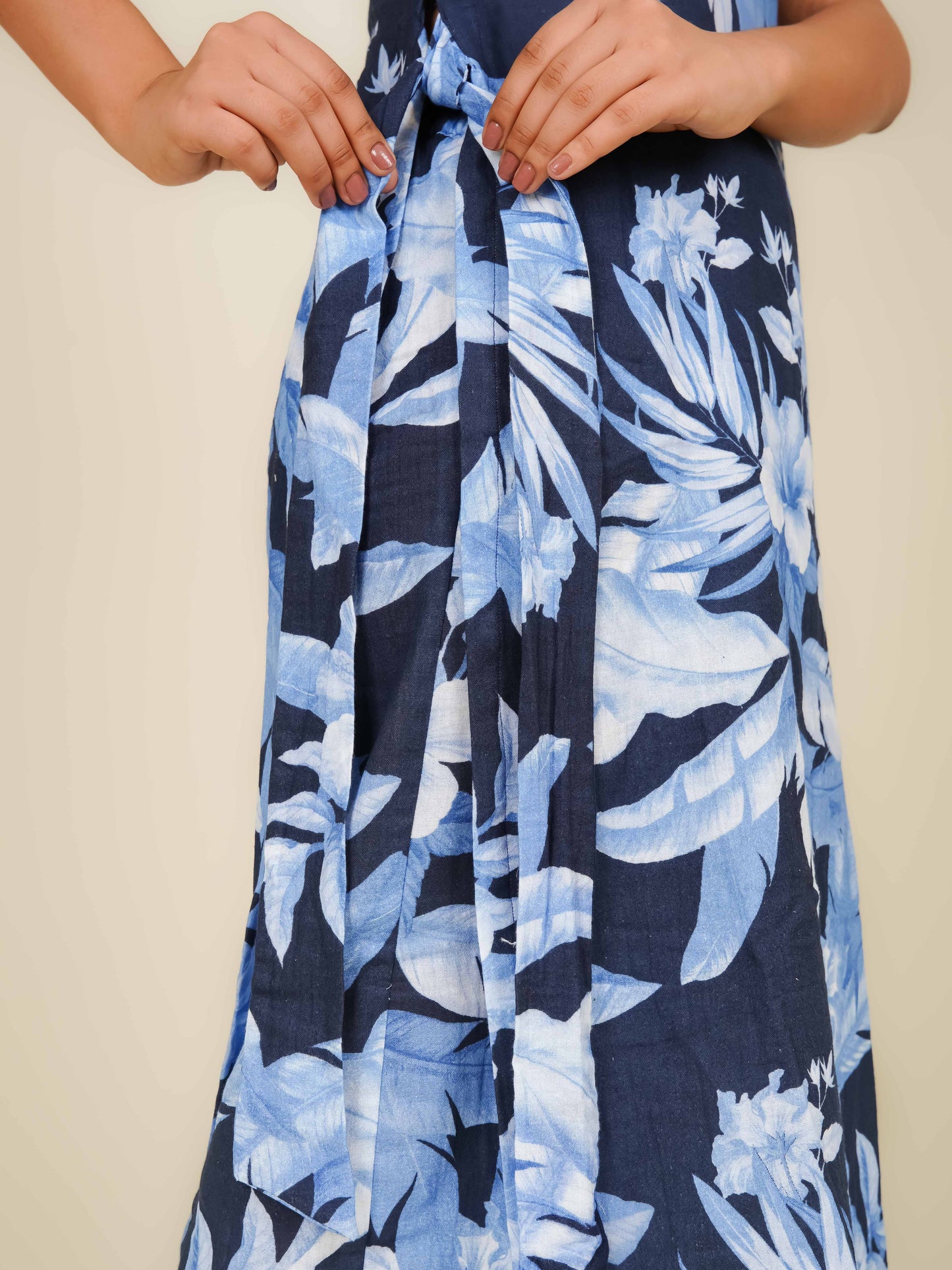 MONOMEE OJASVI BLUE FLORAL SUIT SET