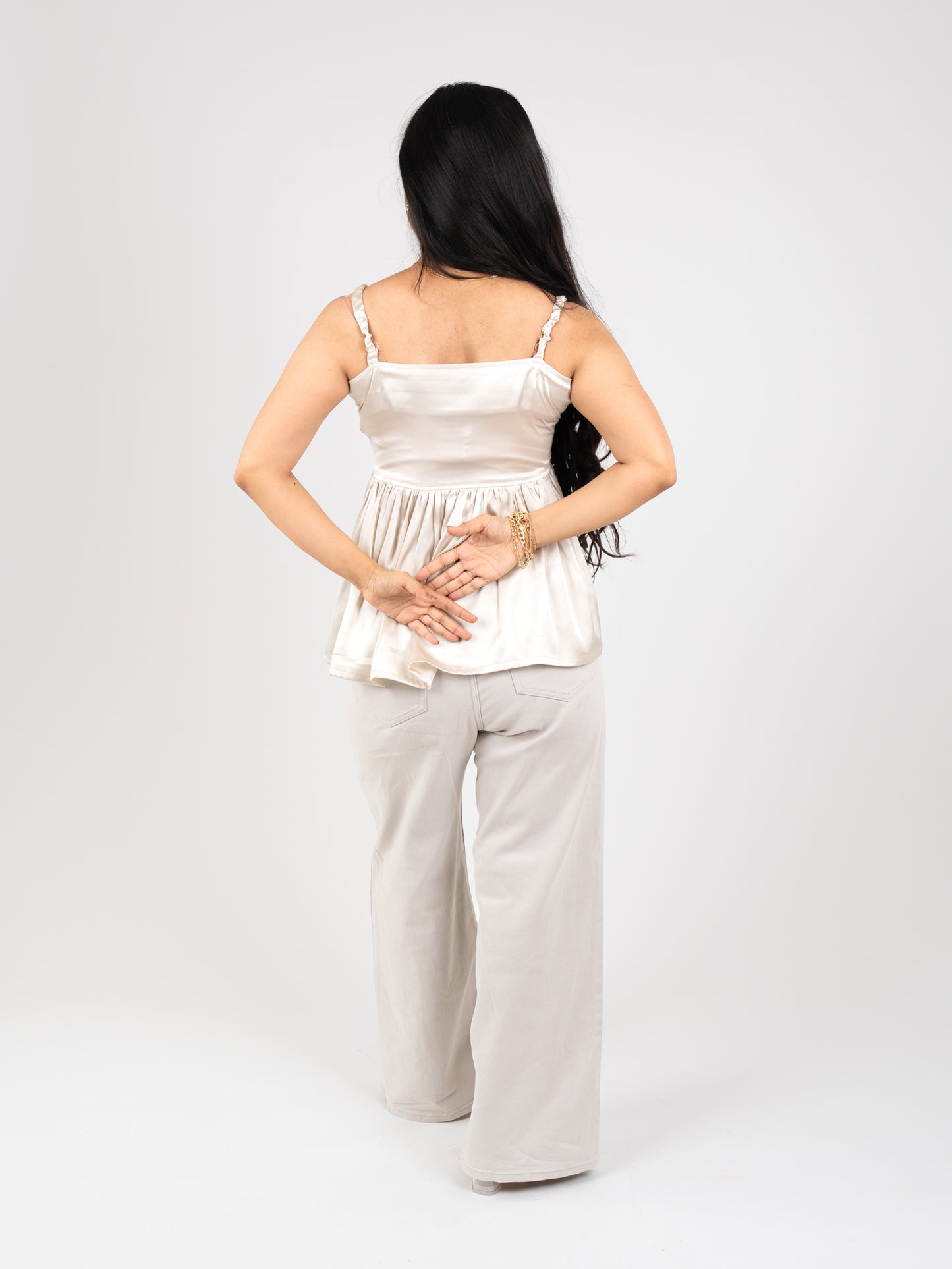MONOMEE ARIA SATIN LACE TOP