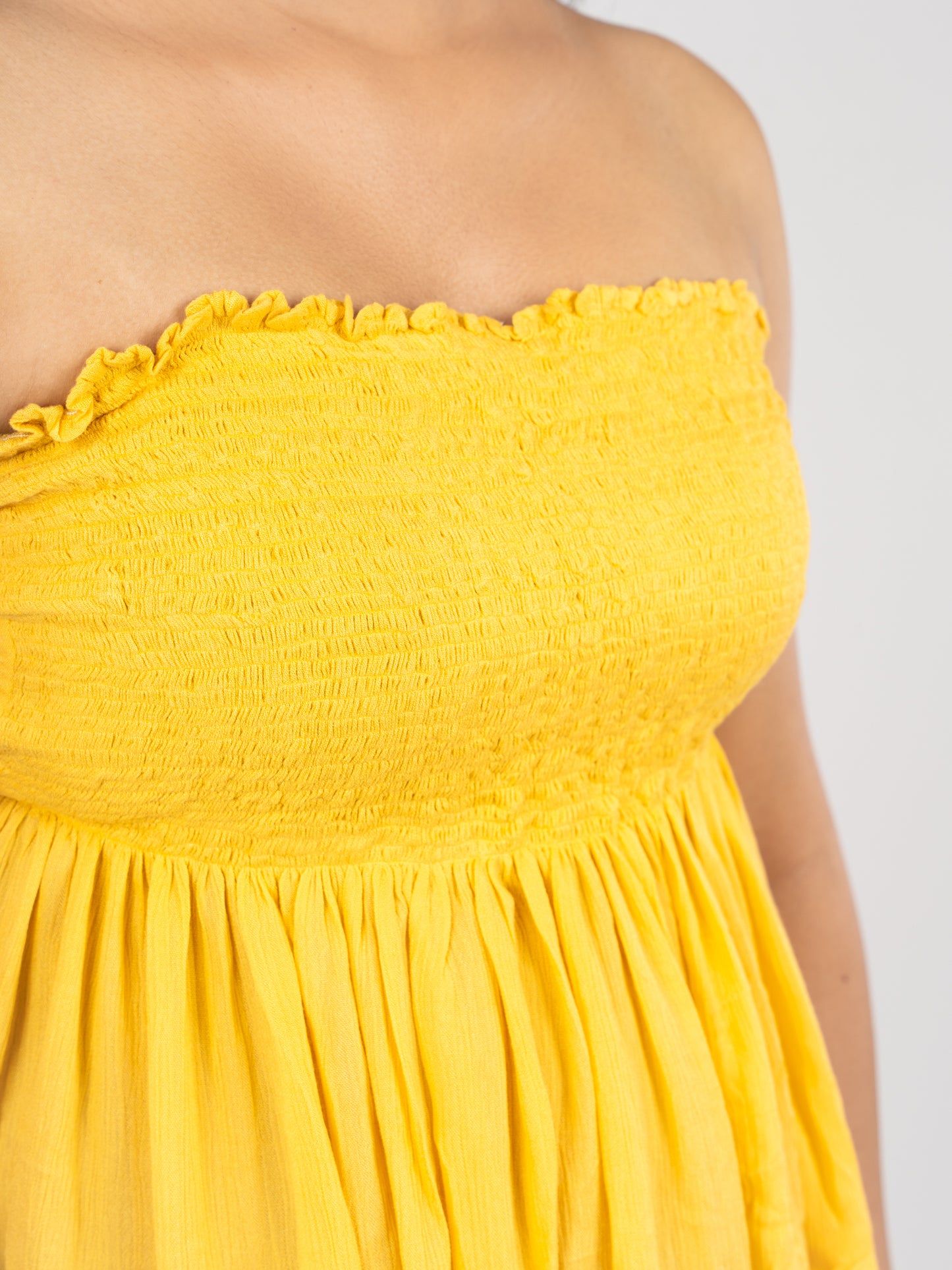 MONOMEE CHICA BUTTER YELLOW BOW TIE TOP