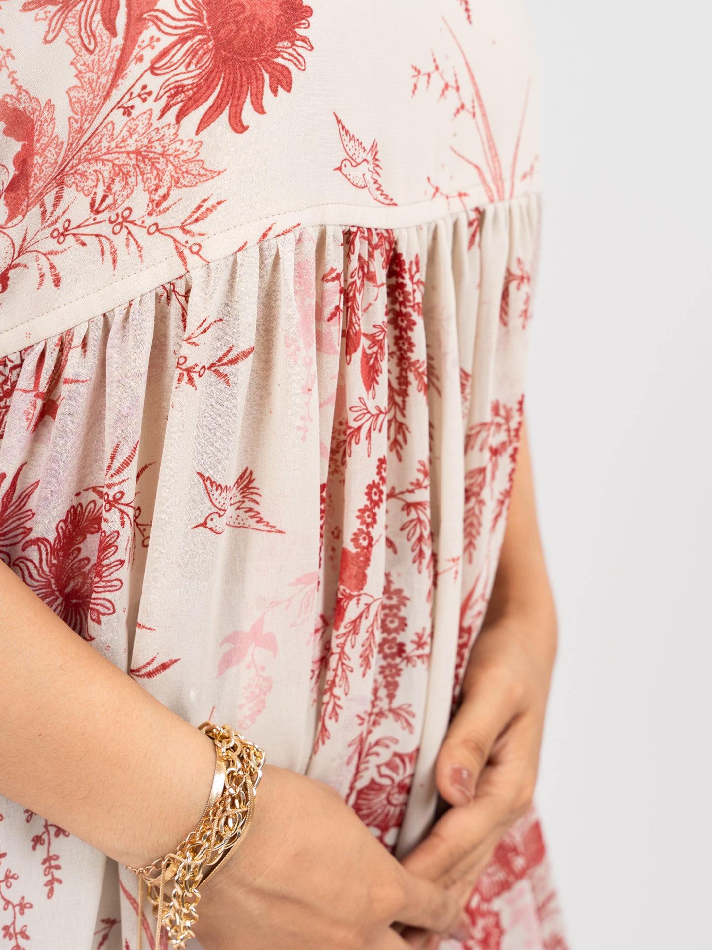 MONOMEE AALIA FLORAL NAYRA CUT GEORGETTE KURTI
