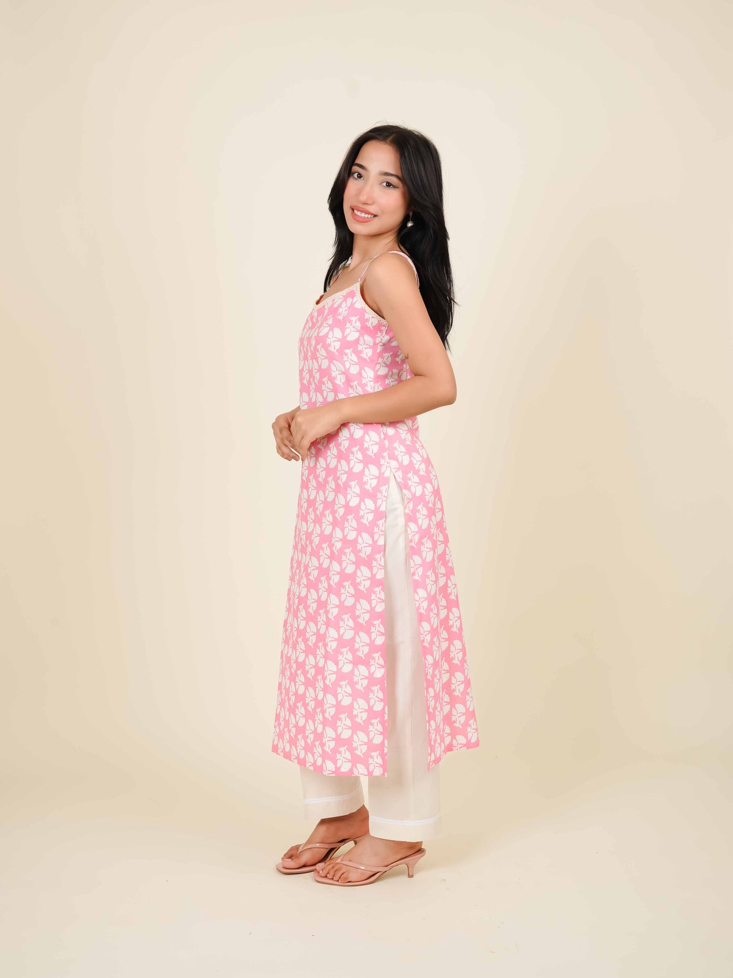 MONOMEE ANAMIKA PINK STRAIGHT KURTA