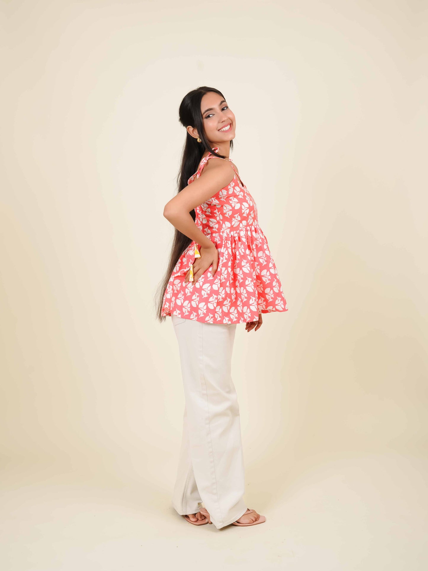 MONOMEE HALLII BOW TIE SHORT KURTI