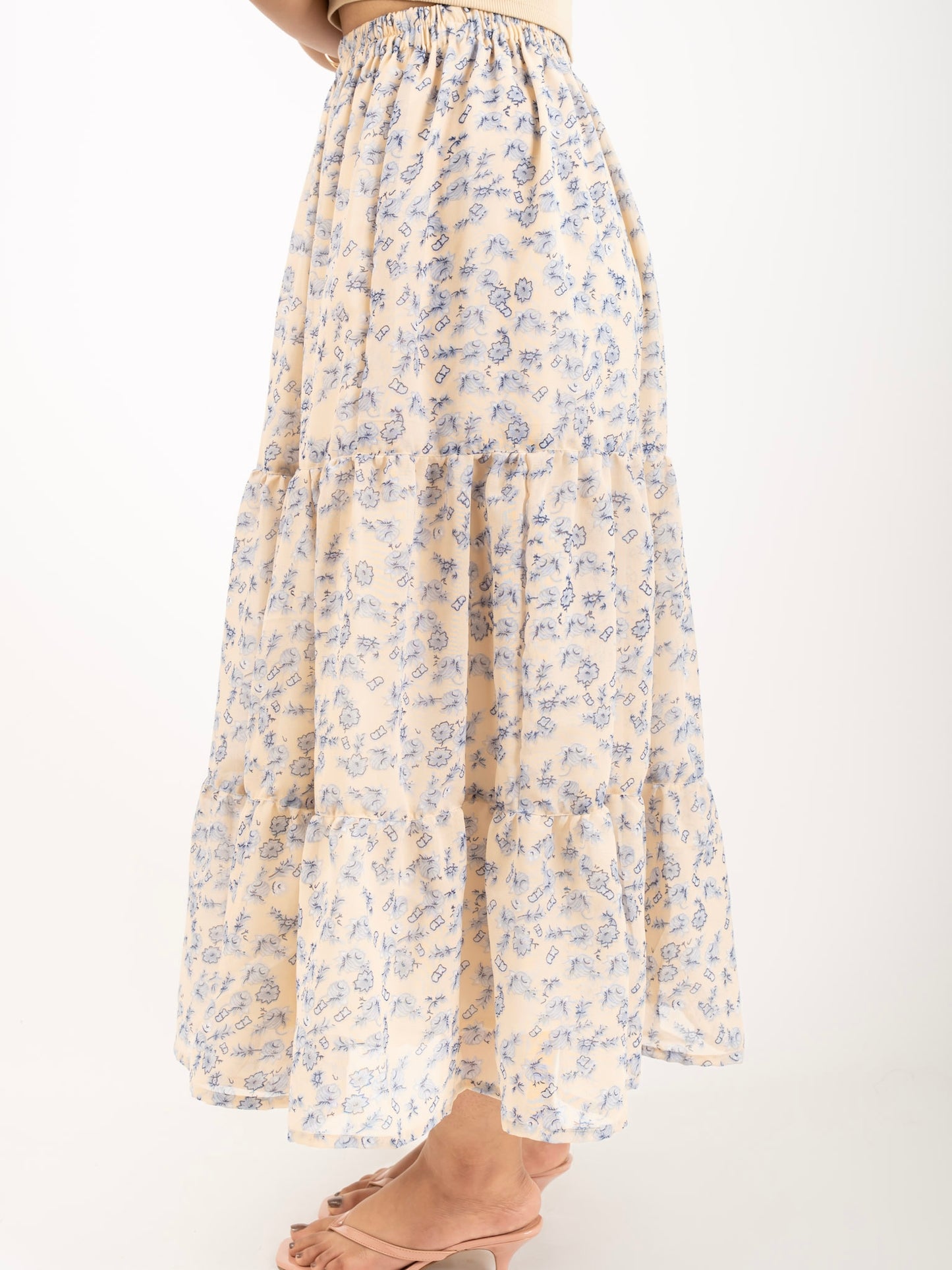 MONOMEE SISI FLORAL TIERED SKIRT