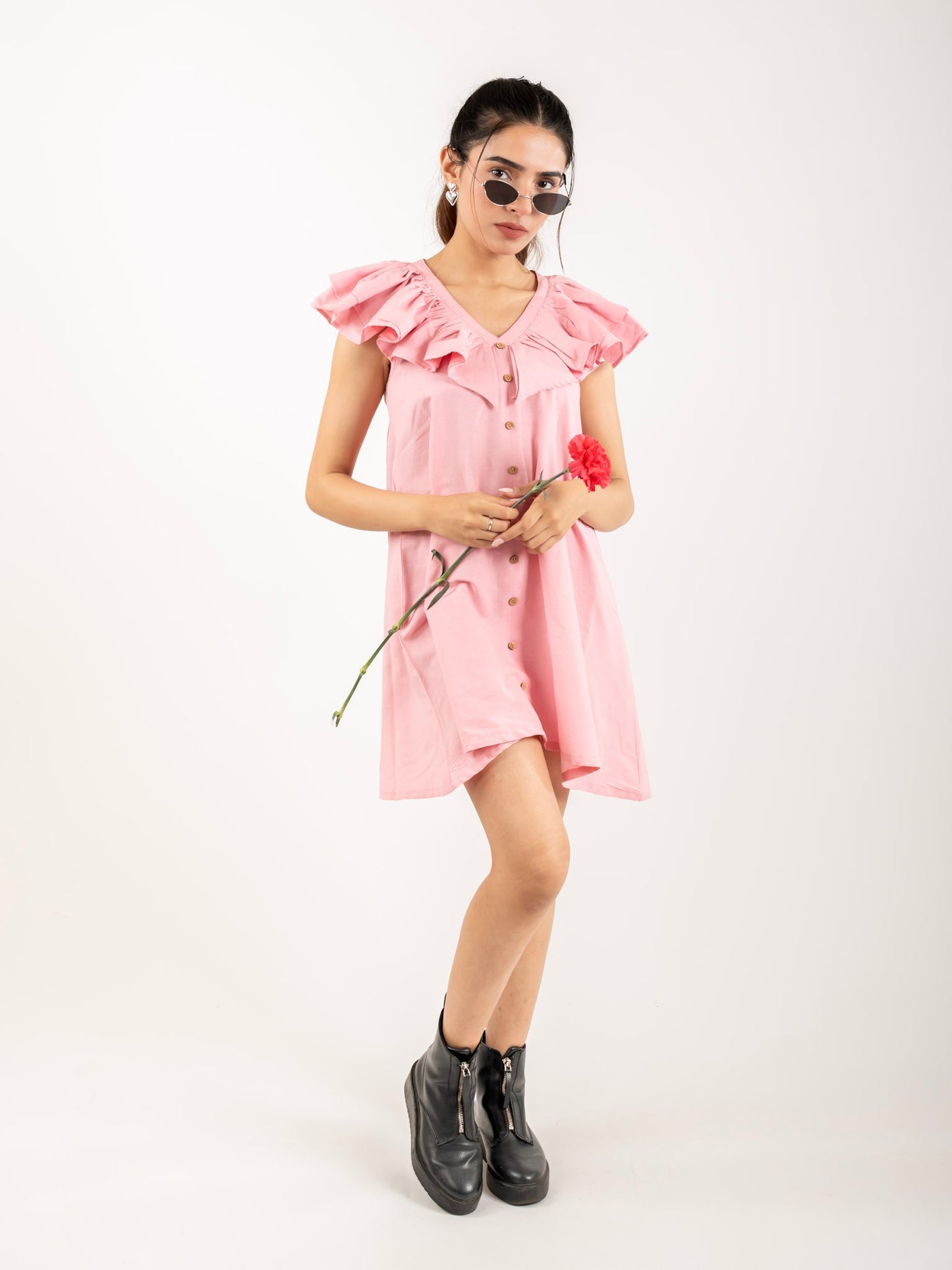 MONOMEE ALLENA PINK MINI DRESS