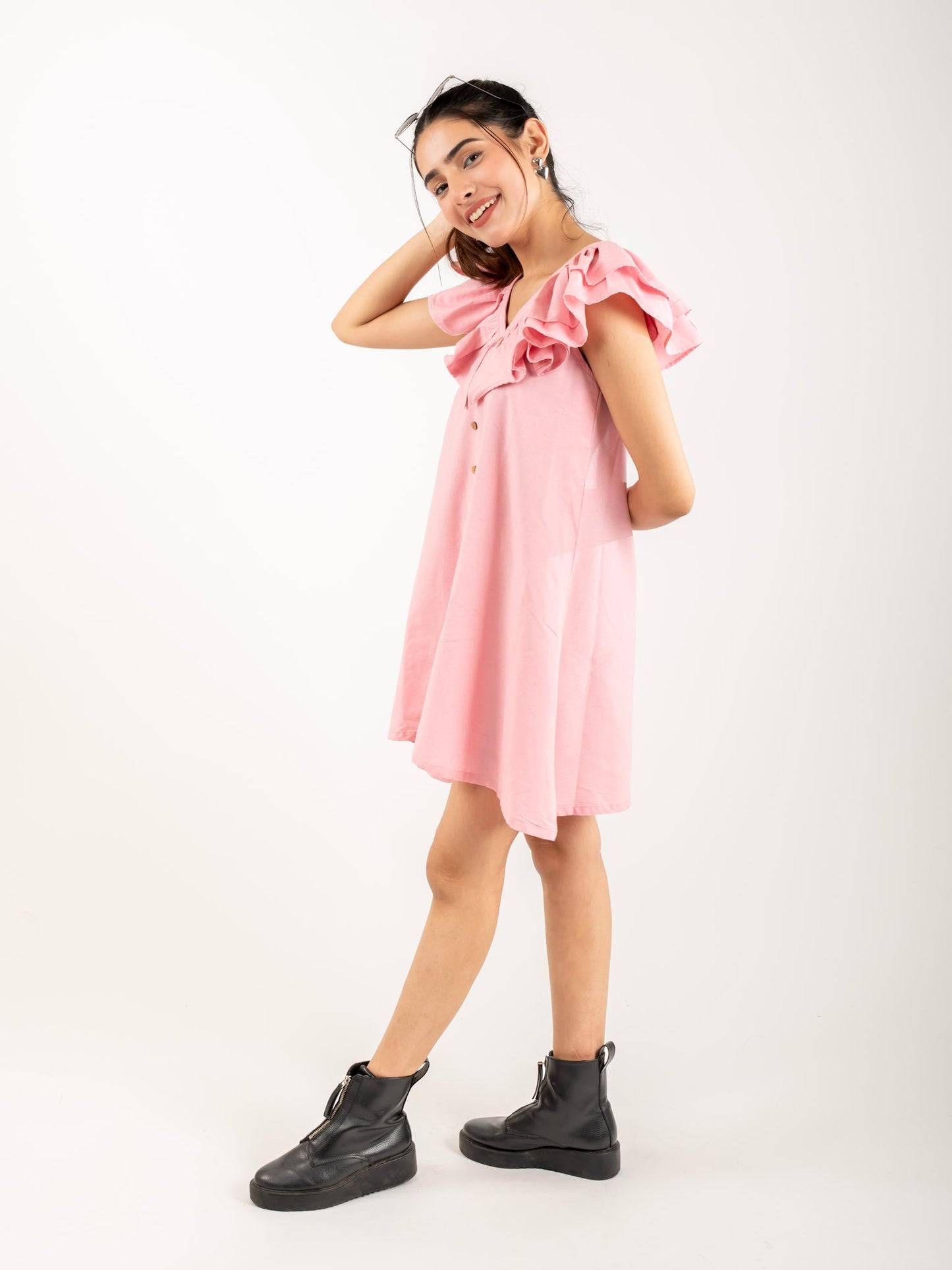 MONOMEE ALLENA PINK MINI DRESS