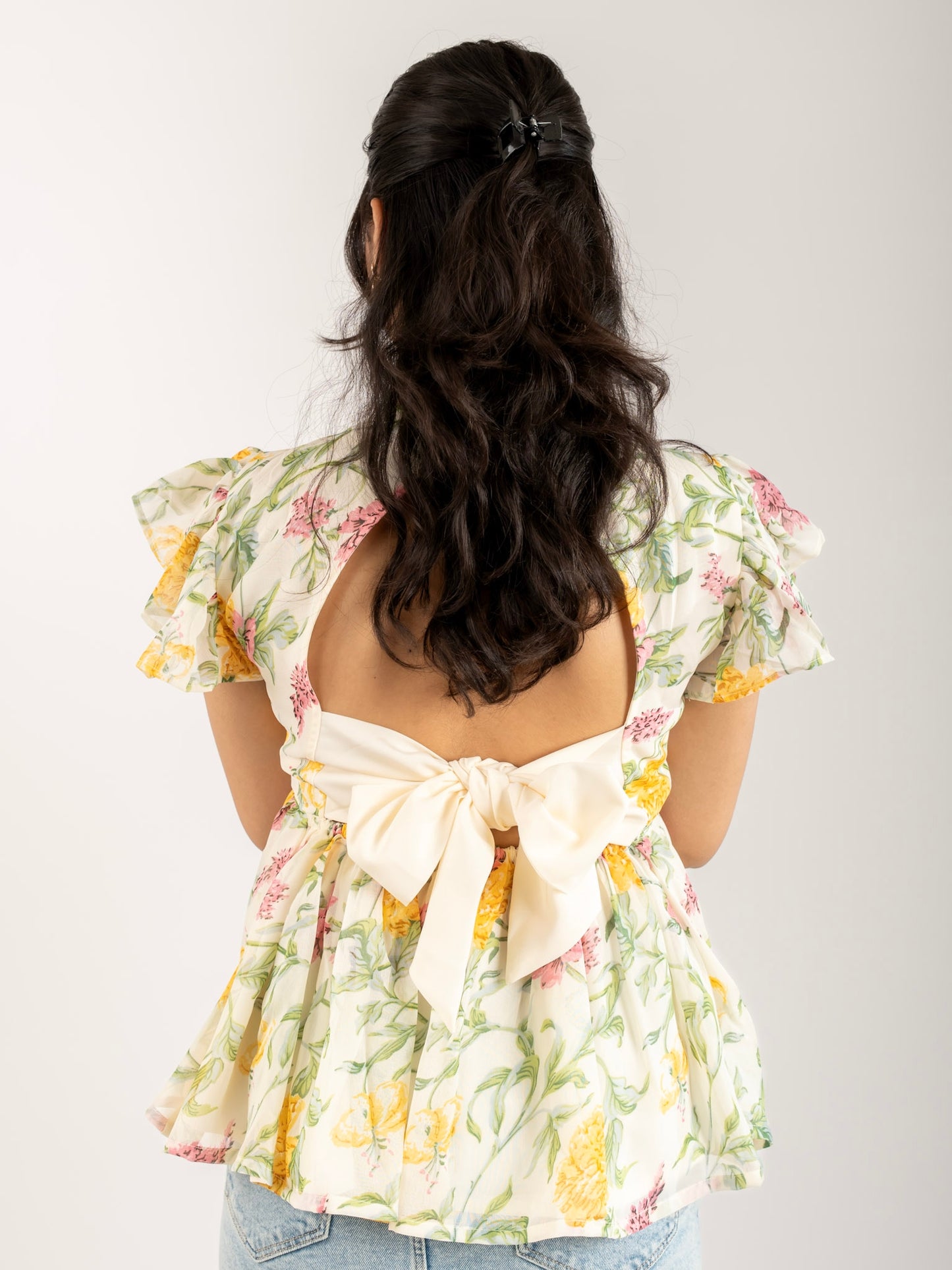 MONOMEE PERDITA GEORGETTE FLORAL TOP