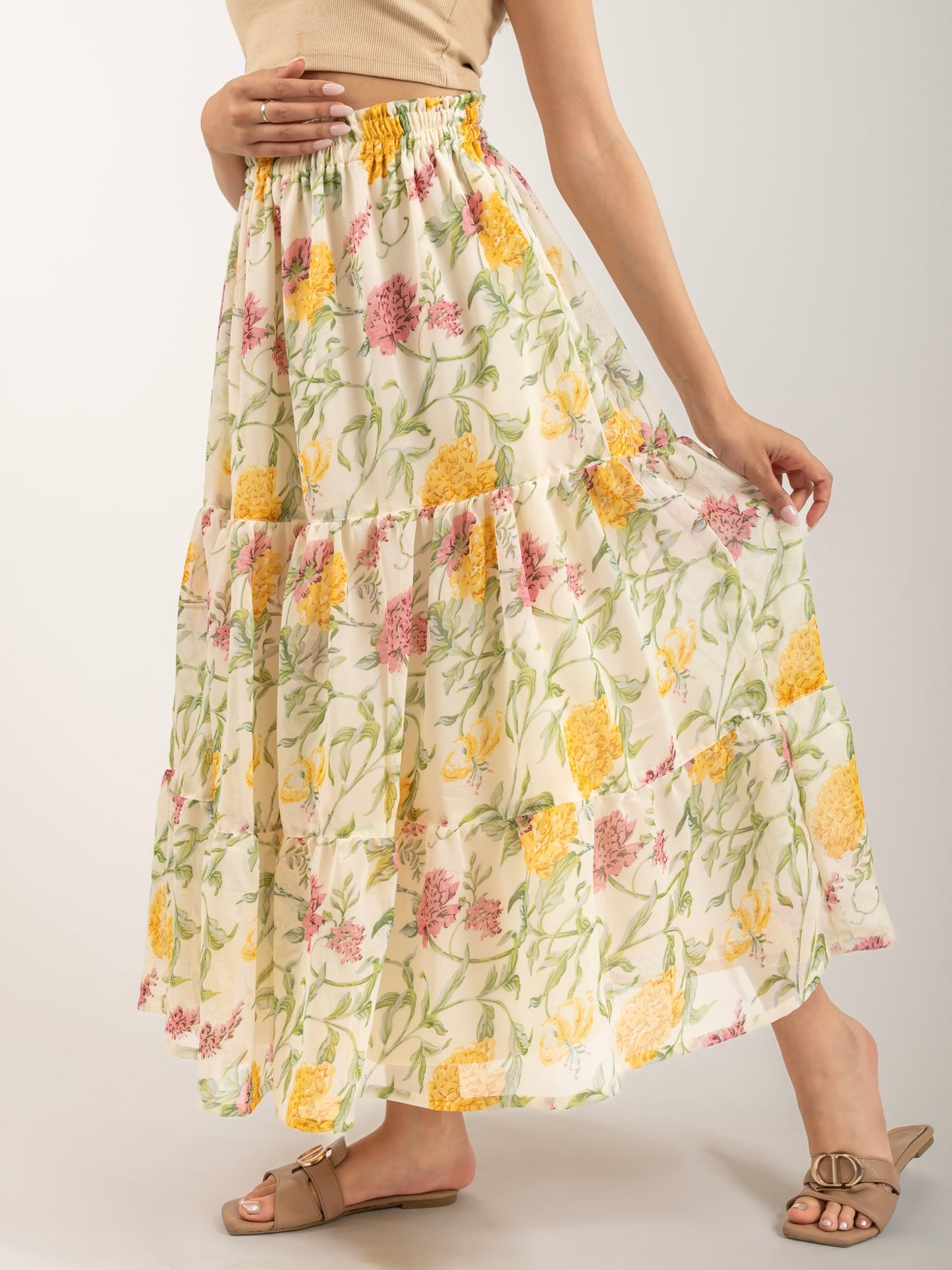 MONOMEE AUGUSTINE FLORAL SKIRT