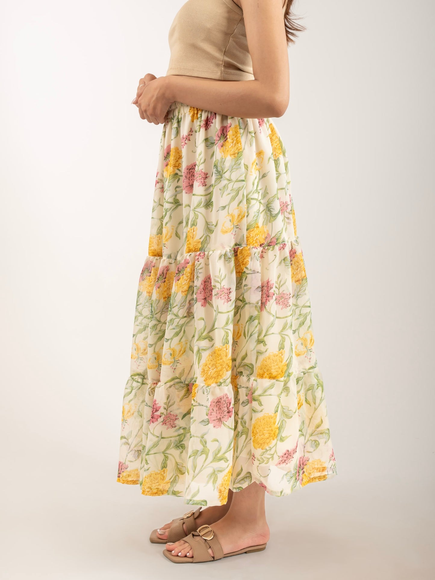MONOMEE AUGUSTINE FLORAL SKIRT