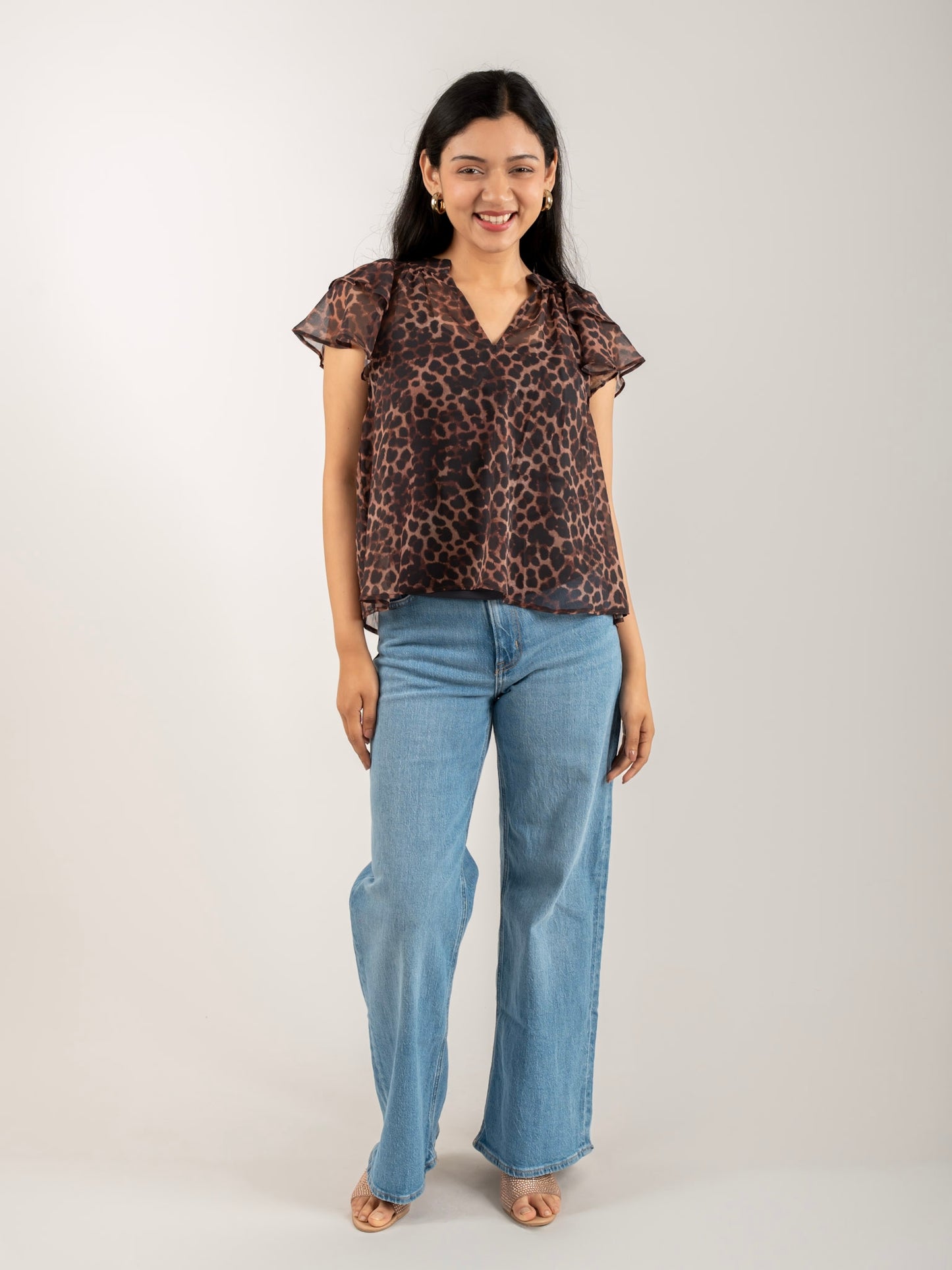 MONOMEE PROMISE ANIMAL PRINT TOP WITH SLIP