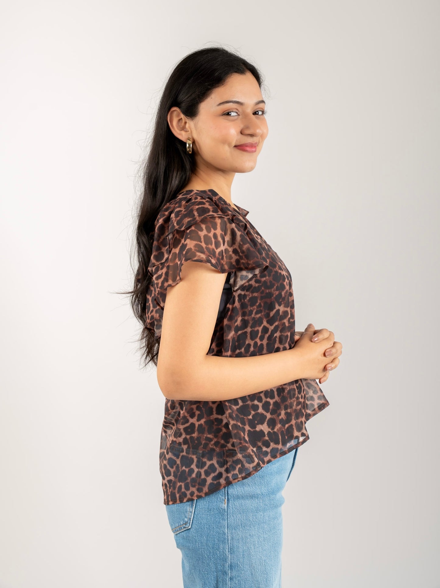 MONOMEE PROMISE ANIMAL PRINT TOP WITH SLIP