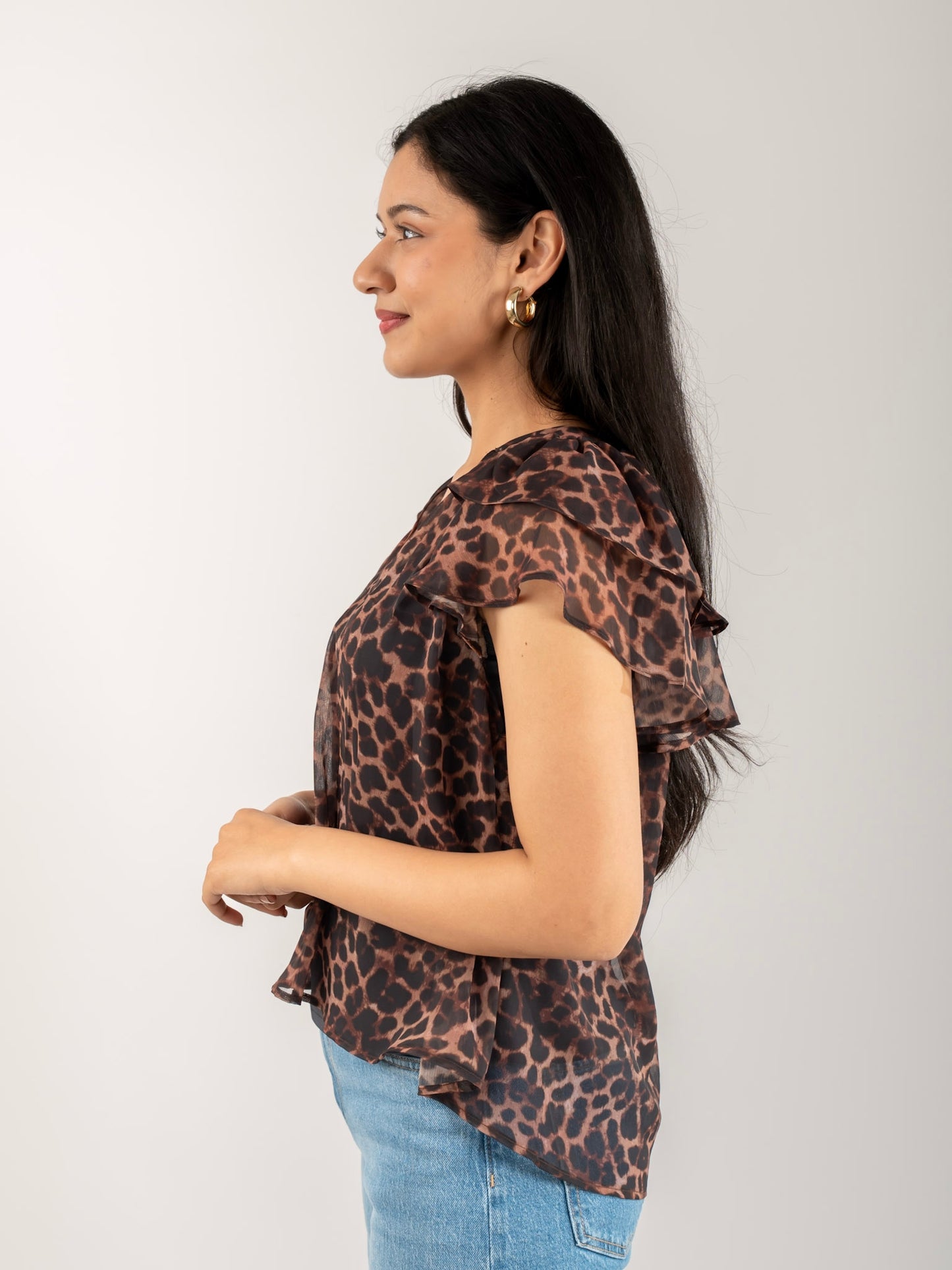 MONOMEE PROMISE ANIMAL PRINT TOP WITH SLIP