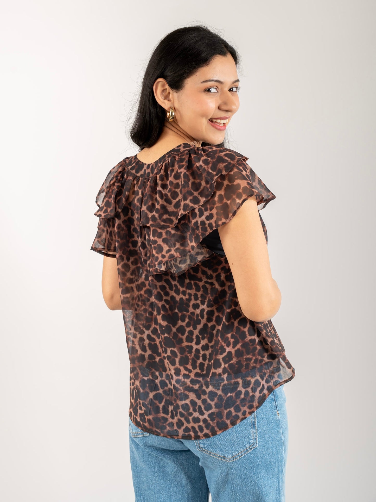 MONOMEE PROMISE ANIMAL PRINT TOP WITH SLIP