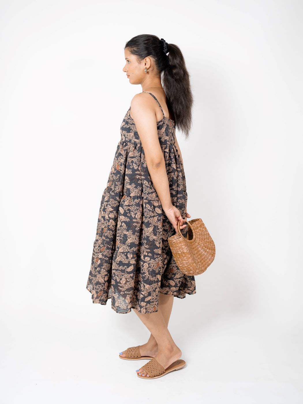 ISABELLA TIERED GREY SUNDRESS