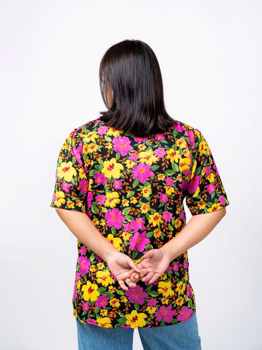 AURORA BLACK FLORAL SHIRT