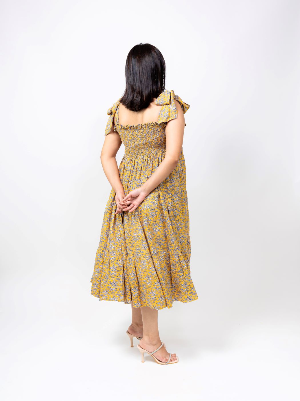 EVA YELLOW MIDI SUNDRESS