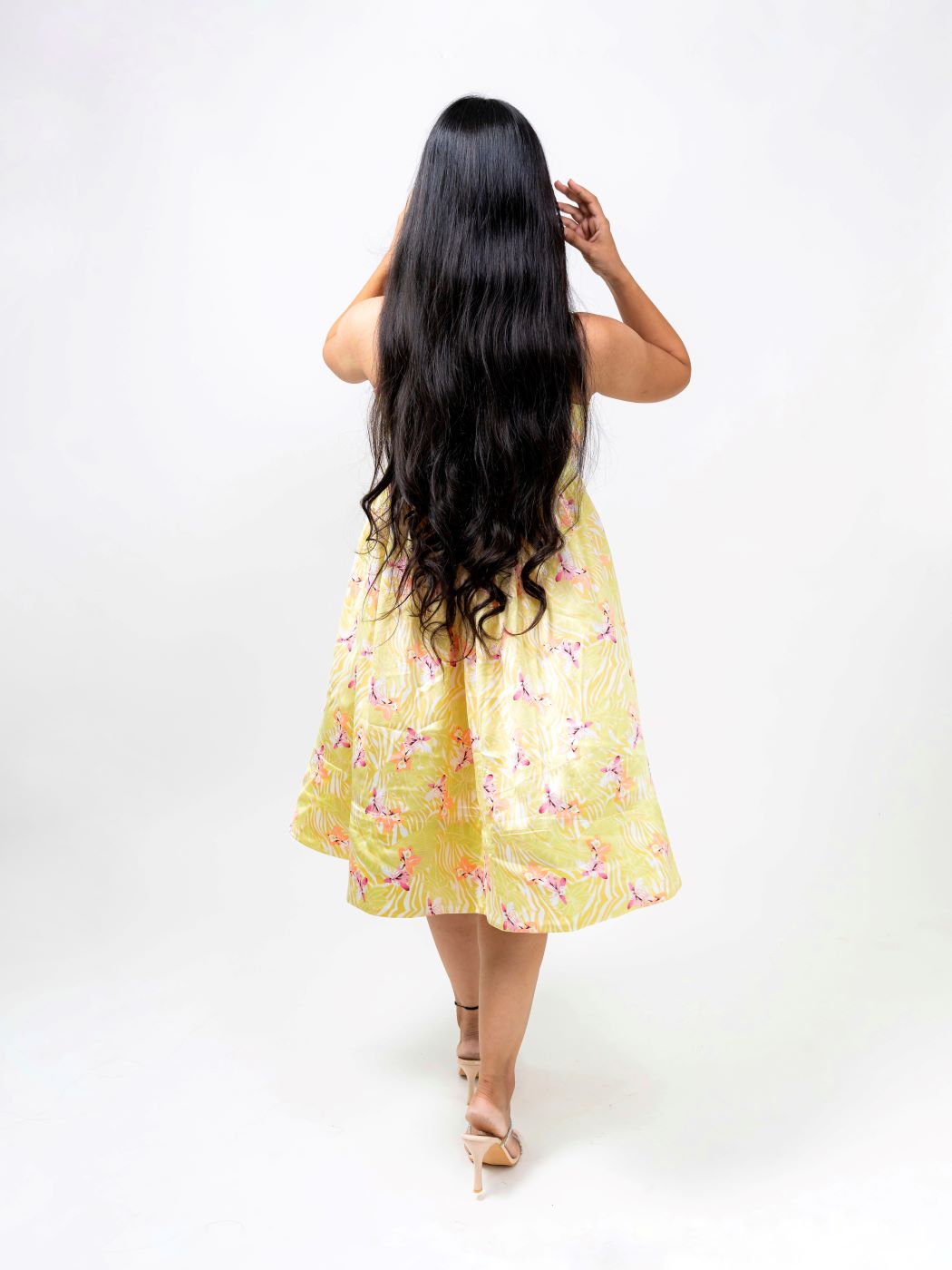 FIONA GREEN SATIN DRESS