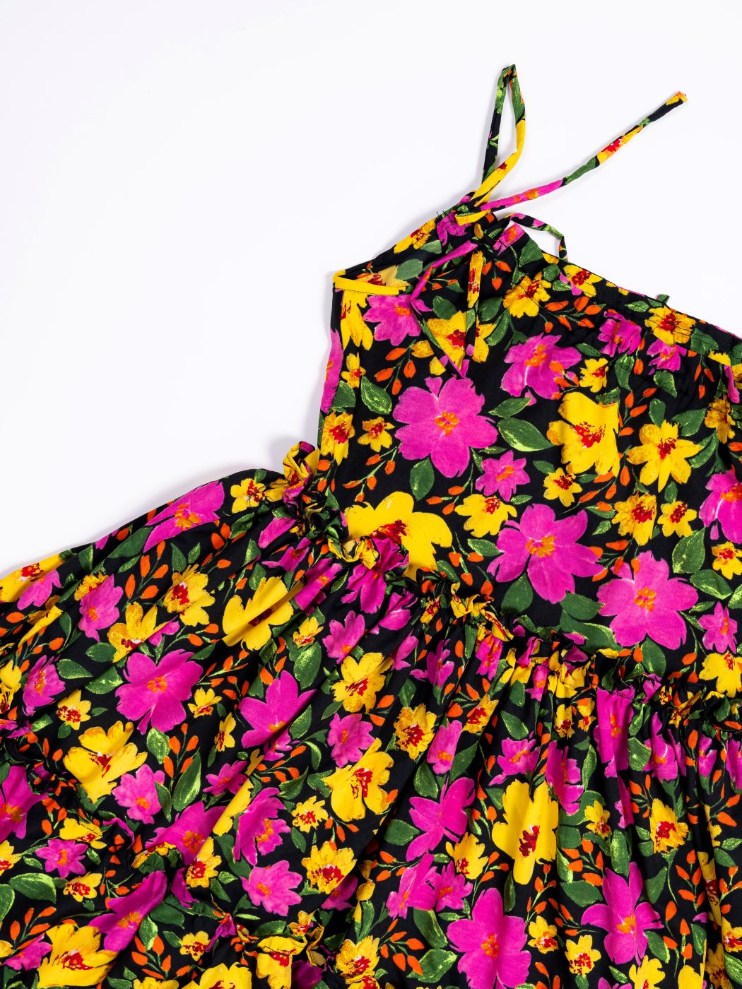 JULIET FLORAL HALTER NECK DRESS