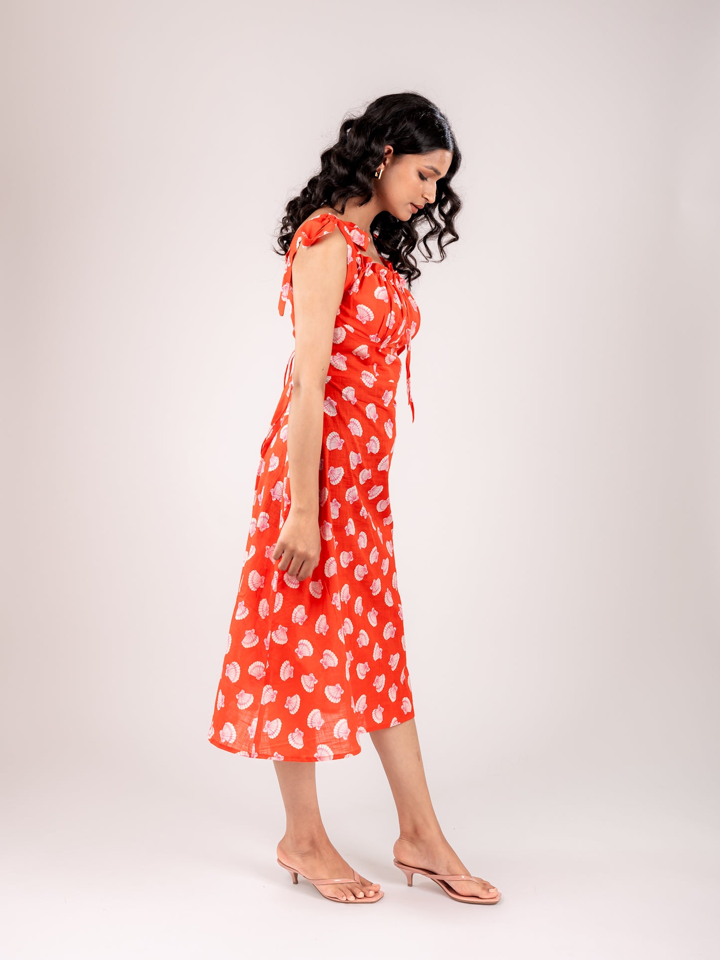 MONOMEE EVA SHOULDER-TIE STRAP SUNDRESS WITH POCKETS