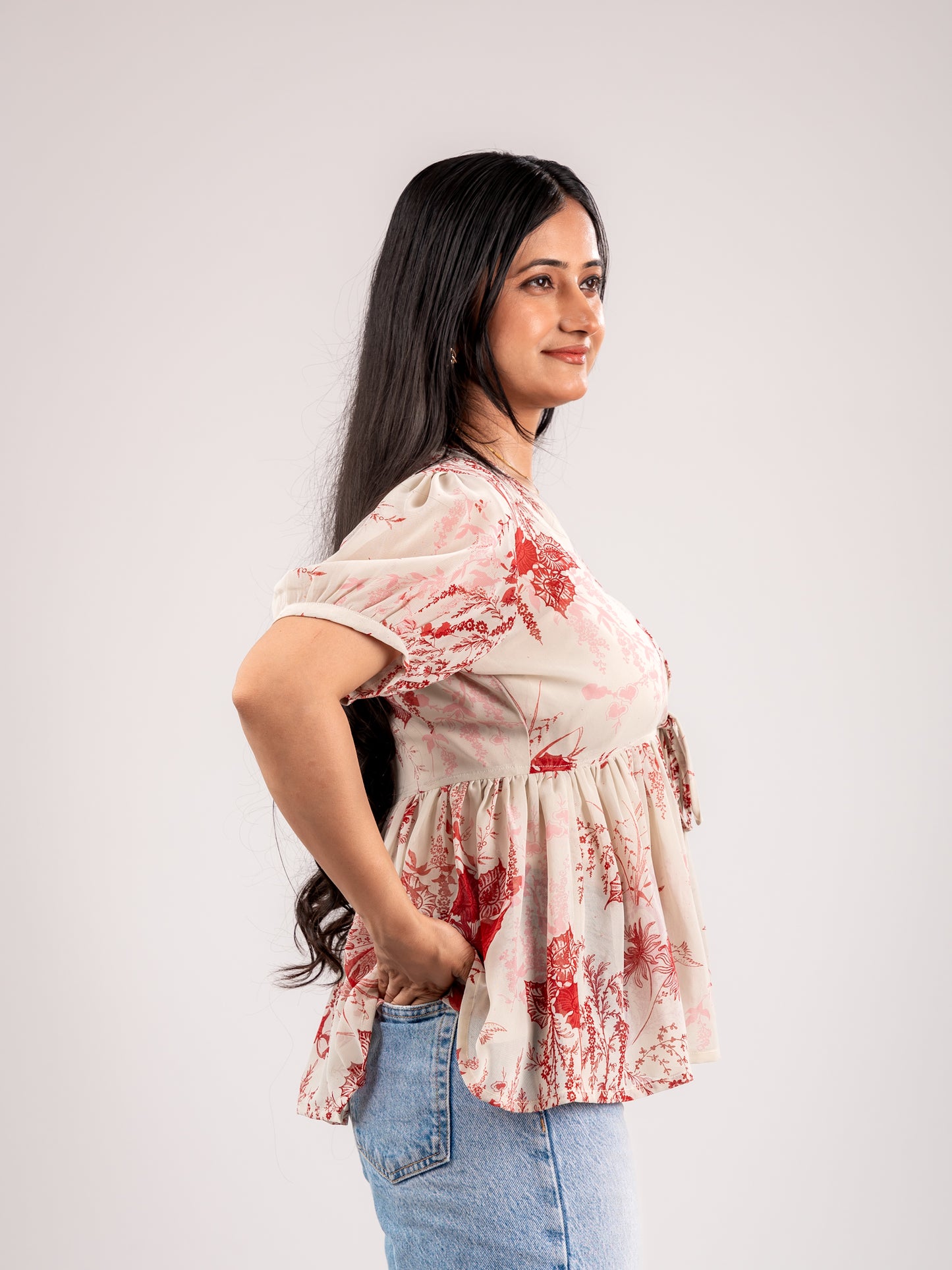 JENNIE FLORAL TOP WITH SLIP