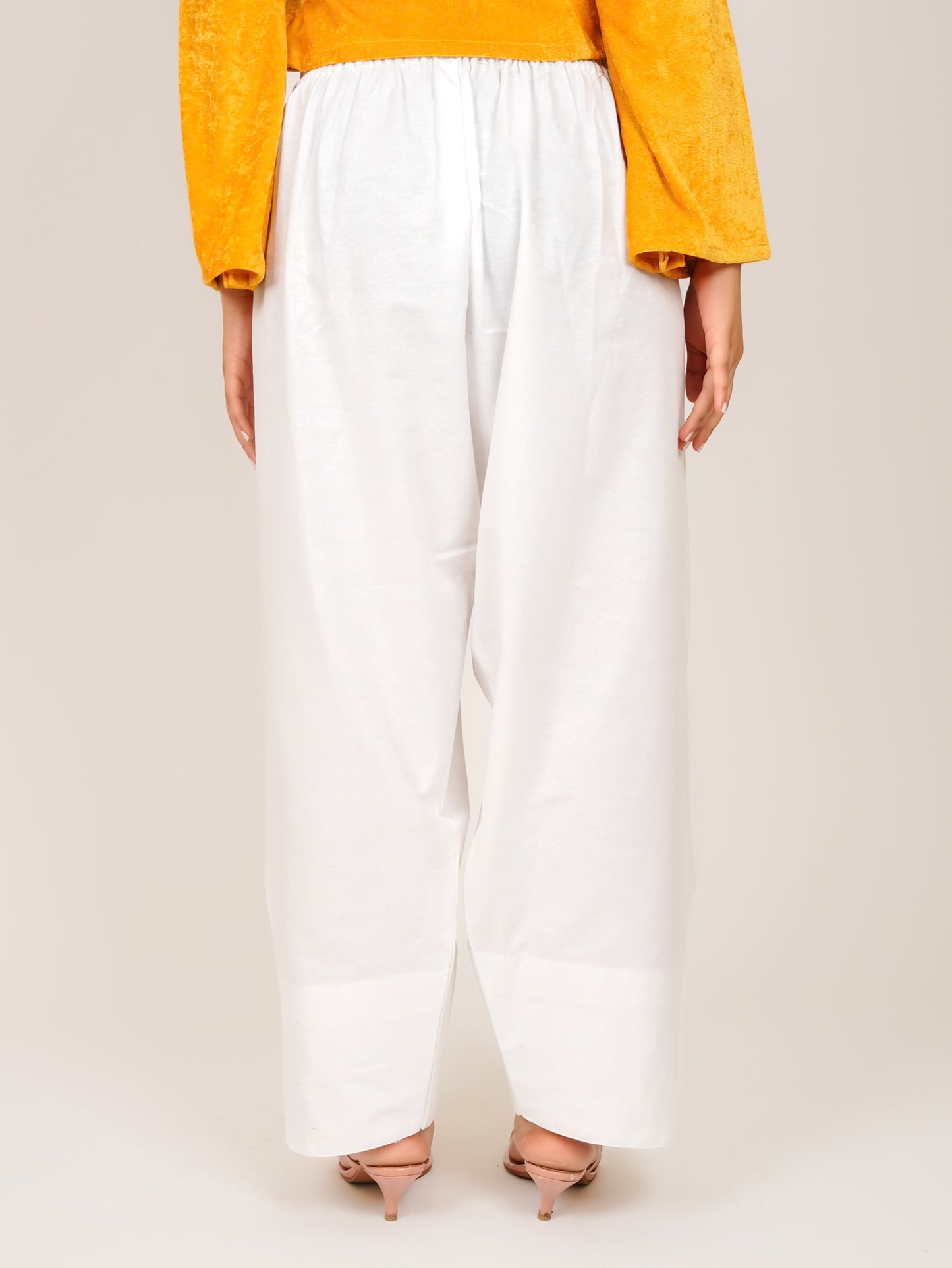 MONOMEE WHITE FARSHI SALWAR