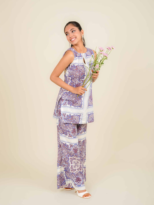 MONOMEE DEMI PAISLEY PRINT BOHO CO-ORD SET