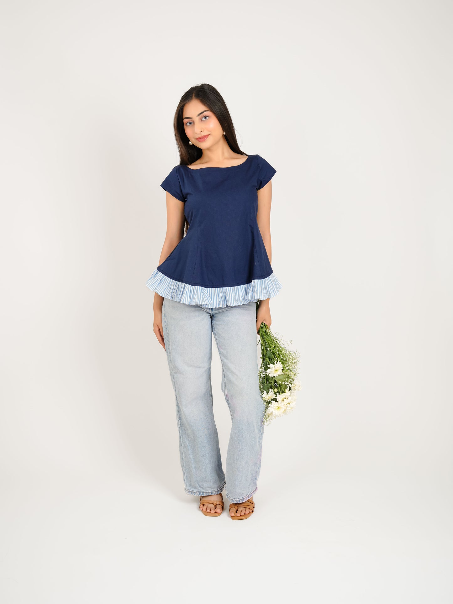 MONOMEE LUCIE NAVY BLUE TOP