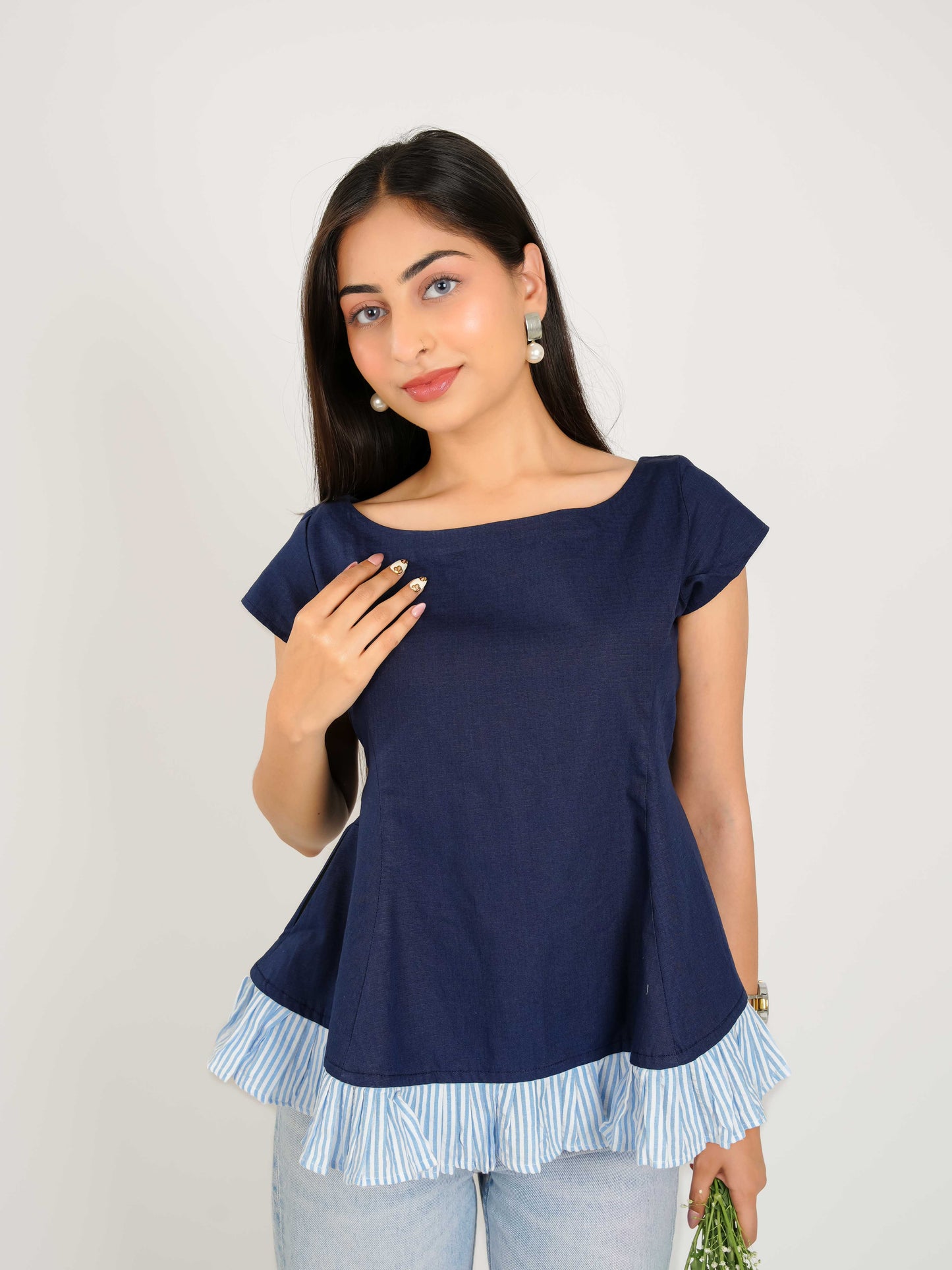 MONOMEE LUCIE NAVY BLUE TOP