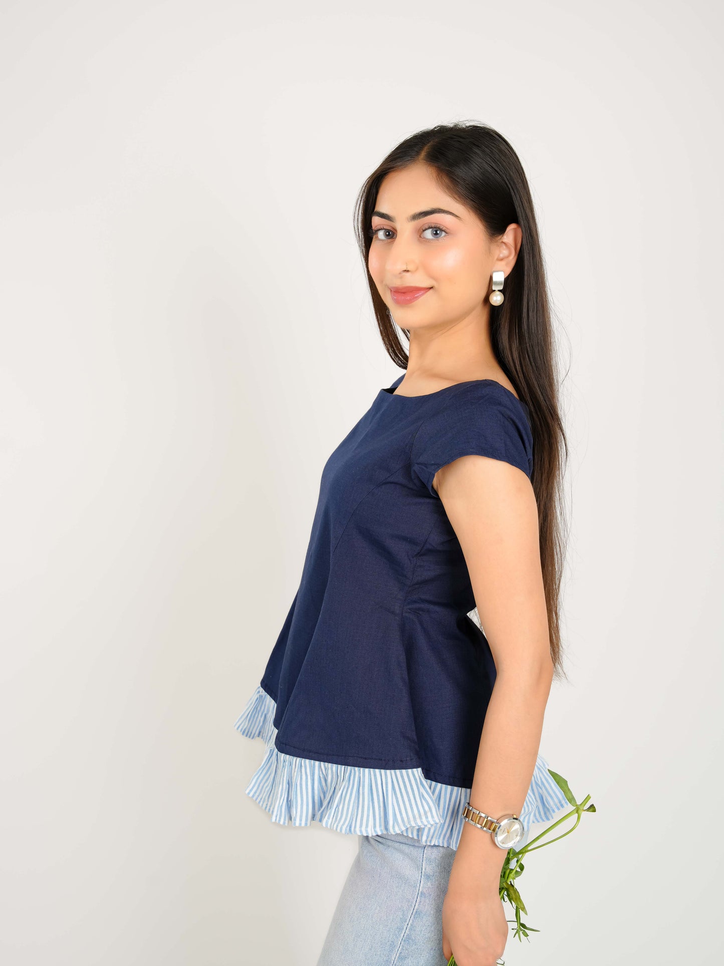 MONOMEE LUCIE NAVY BLUE TOP