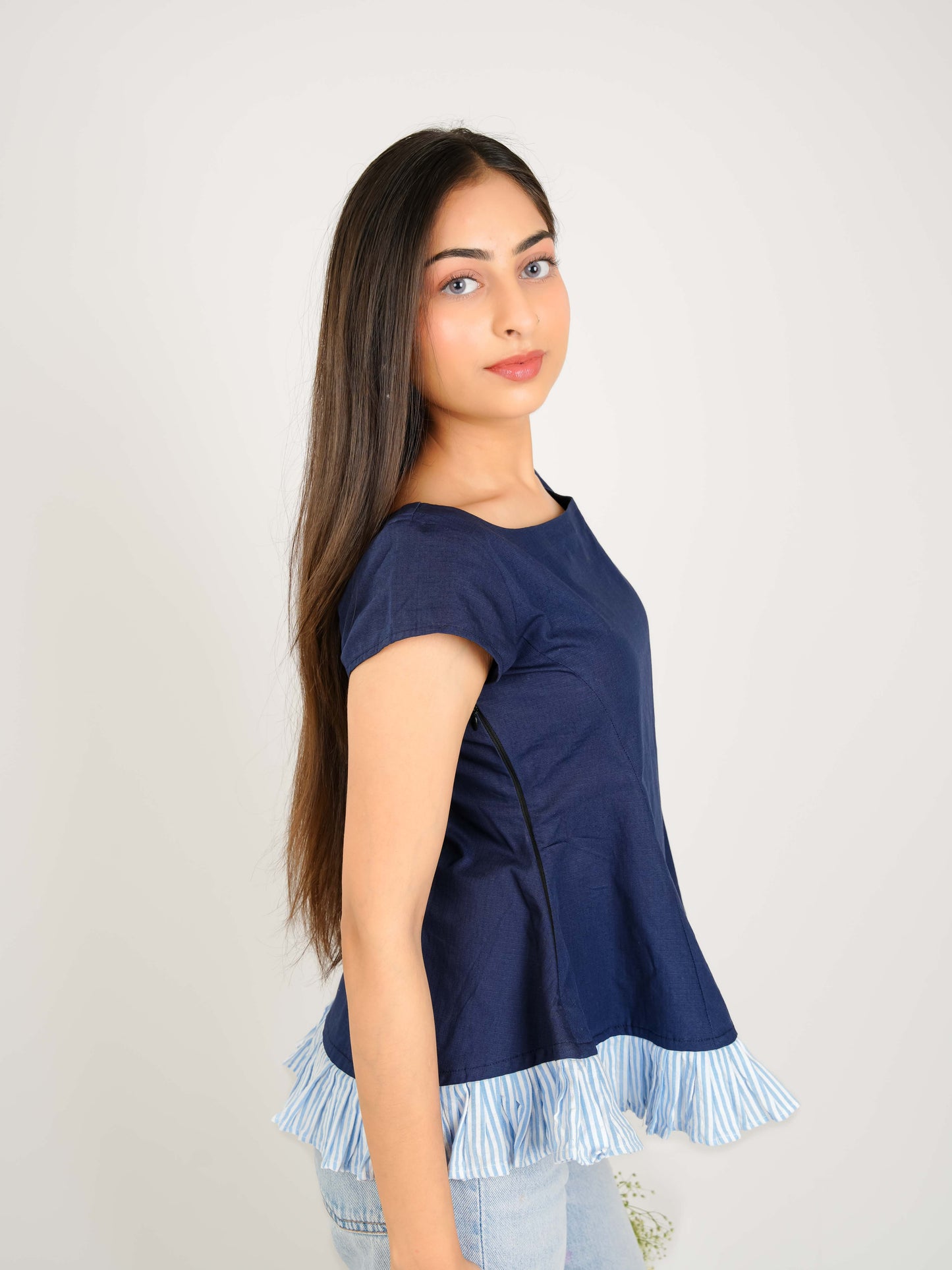 MONOMEE LUCIE NAVY BLUE TOP