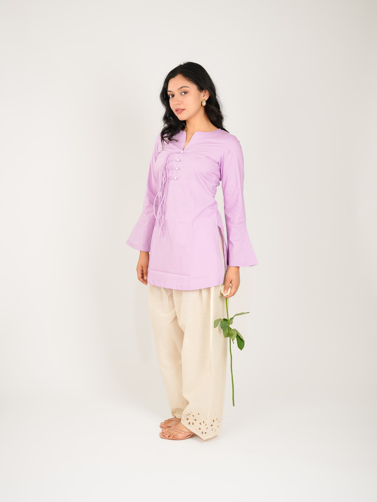 MONOMEE VANYA LILAC SCHIFFLI FARSHI SALWAR KURTA SET