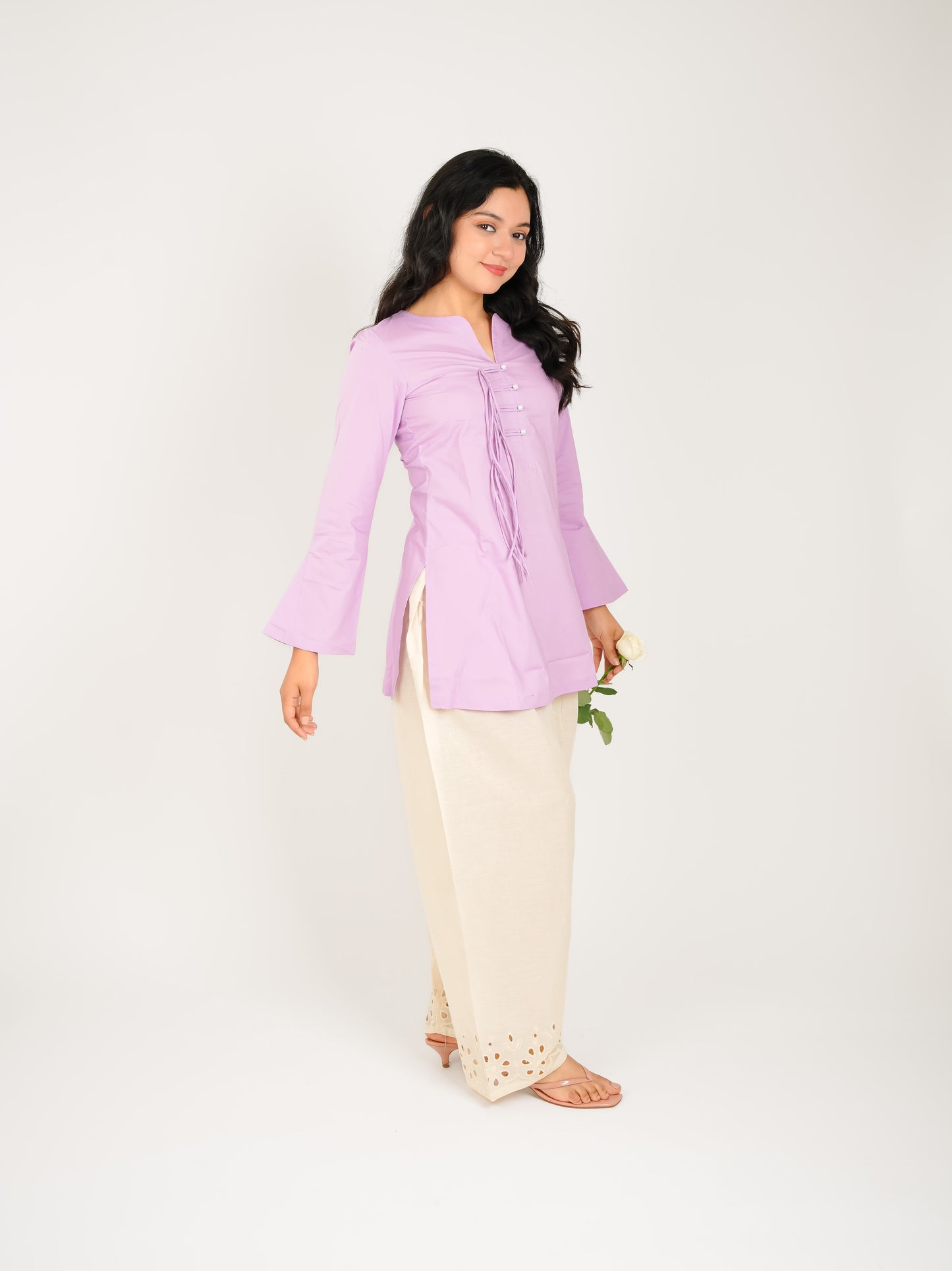 MONOMEE VANYA LILAC SCHIFFLI FARSHI SALWAR KURTA SET
