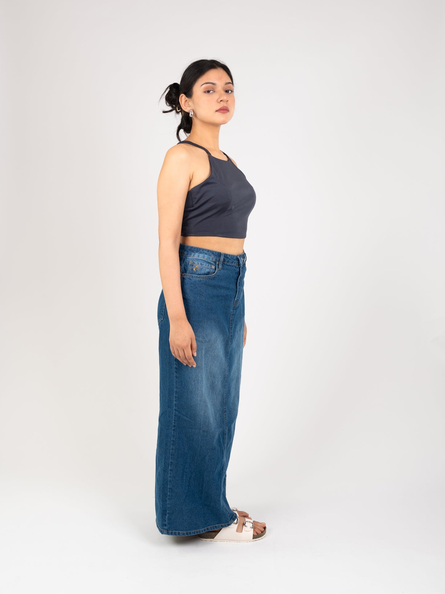 MONOMEE GREY NOVA CROP TOP