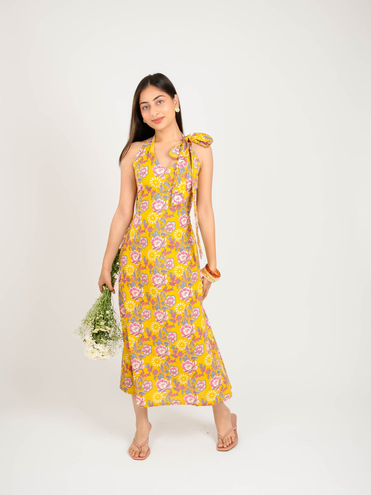 MONOMEE DOROTHY ETHNIC HALTER DRESS