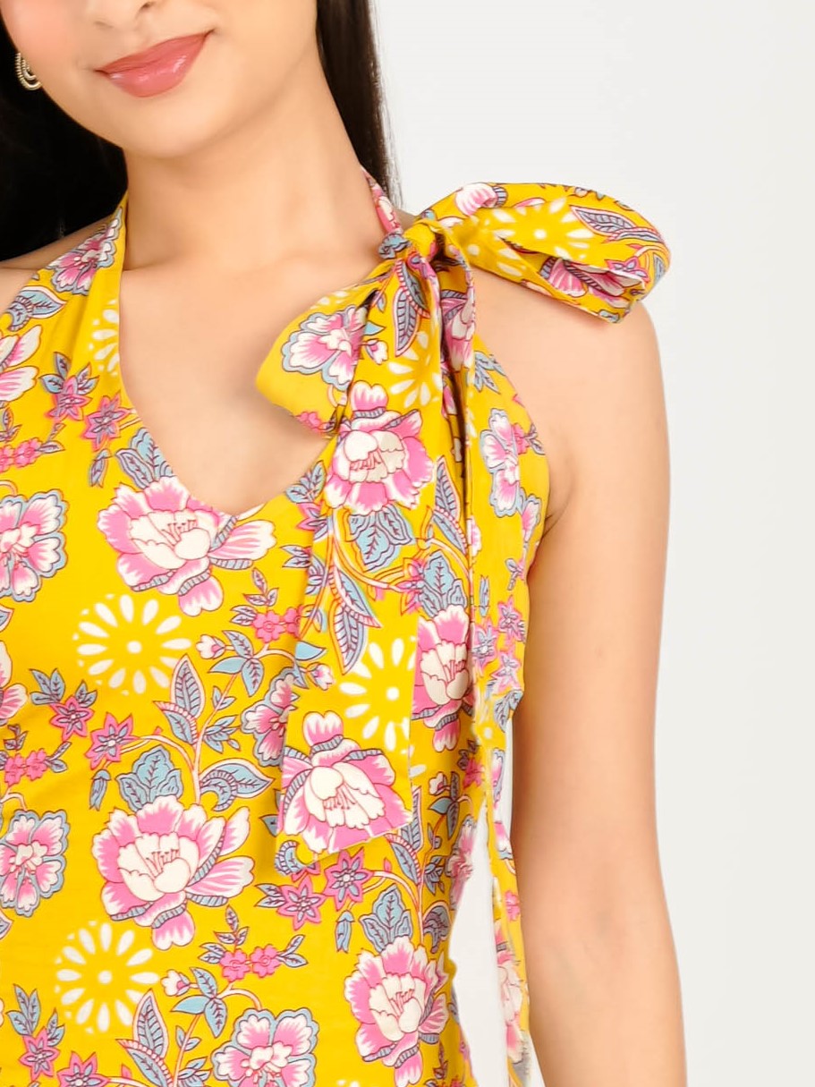 MONOMEE DOROTHY ETHNIC HALTER DRESS