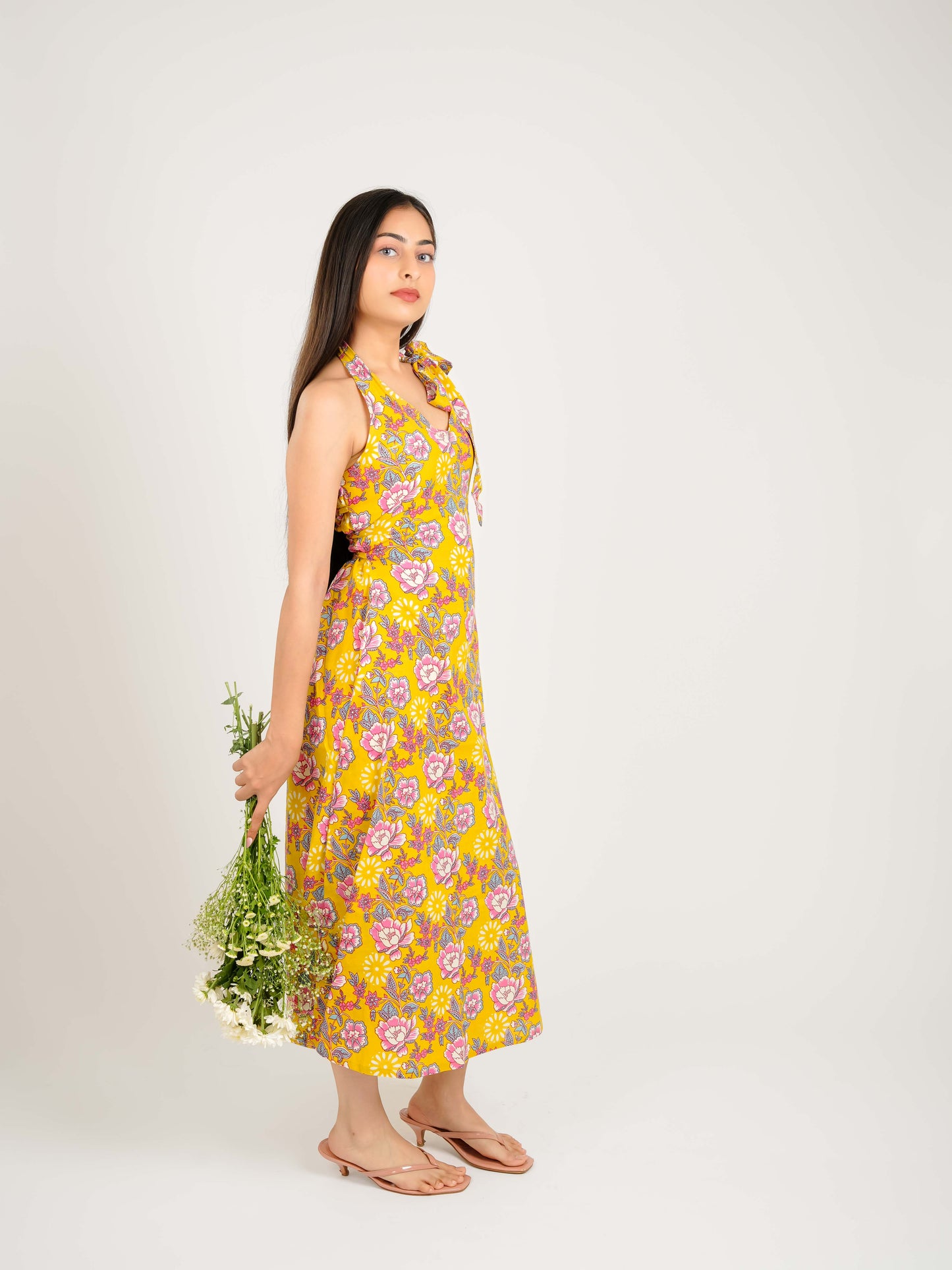 MONOMEE DOROTHY ETHNIC HALTER DRESS