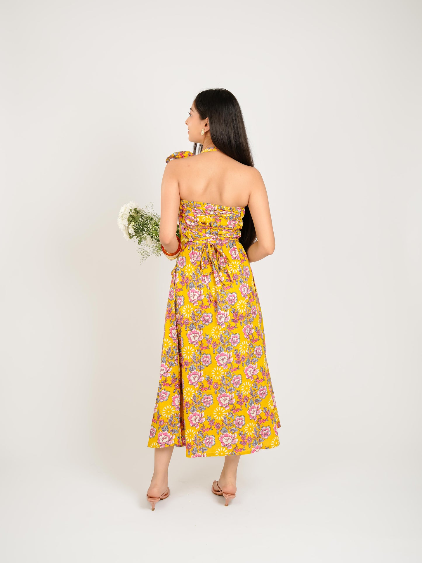 MONOMEE DOROTHY ETHNIC HALTER DRESS