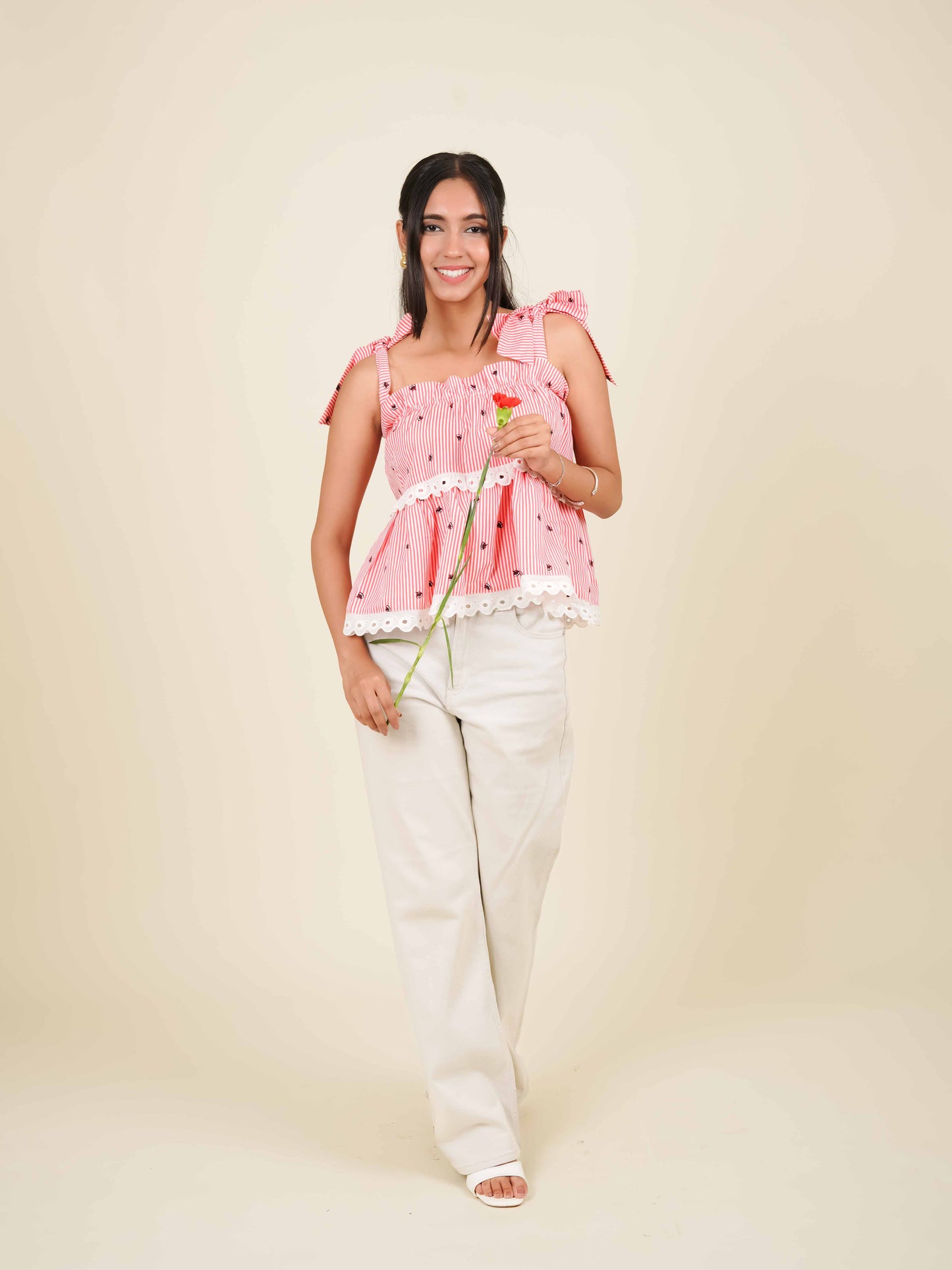 MONOMEE DEMI STRIPED TOP
