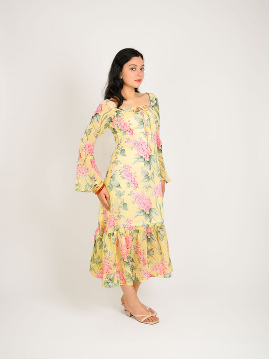 MONOMEE MILLIE GEORGETTE FLORAL DRESS