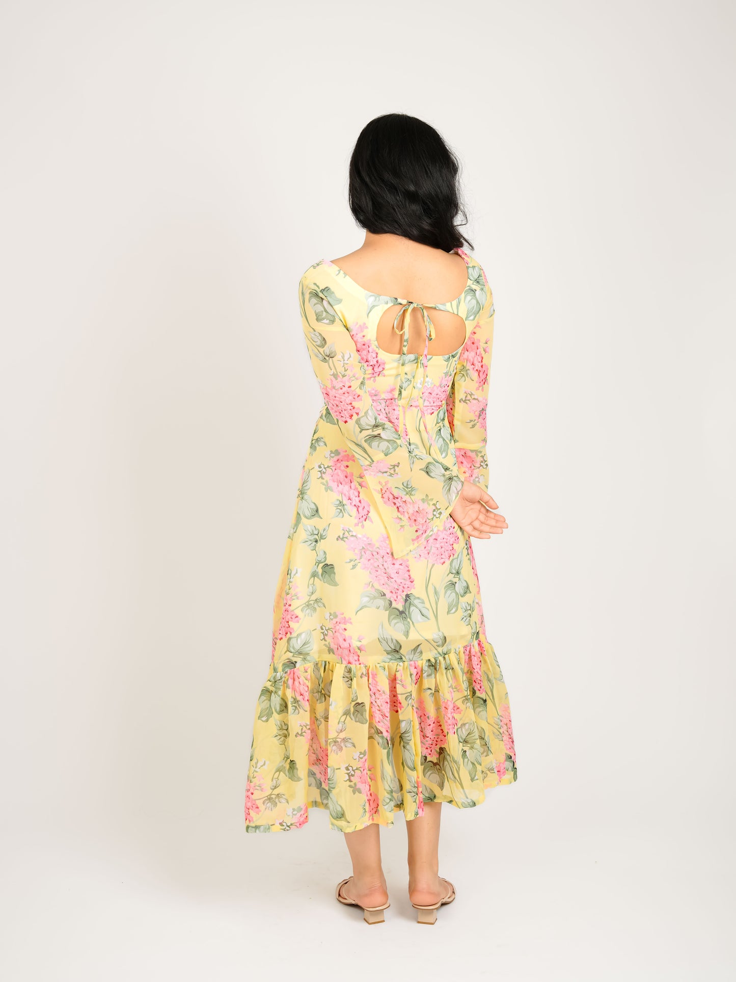 MONOMEE MILLIE GEORGETTE FLORAL DRESS