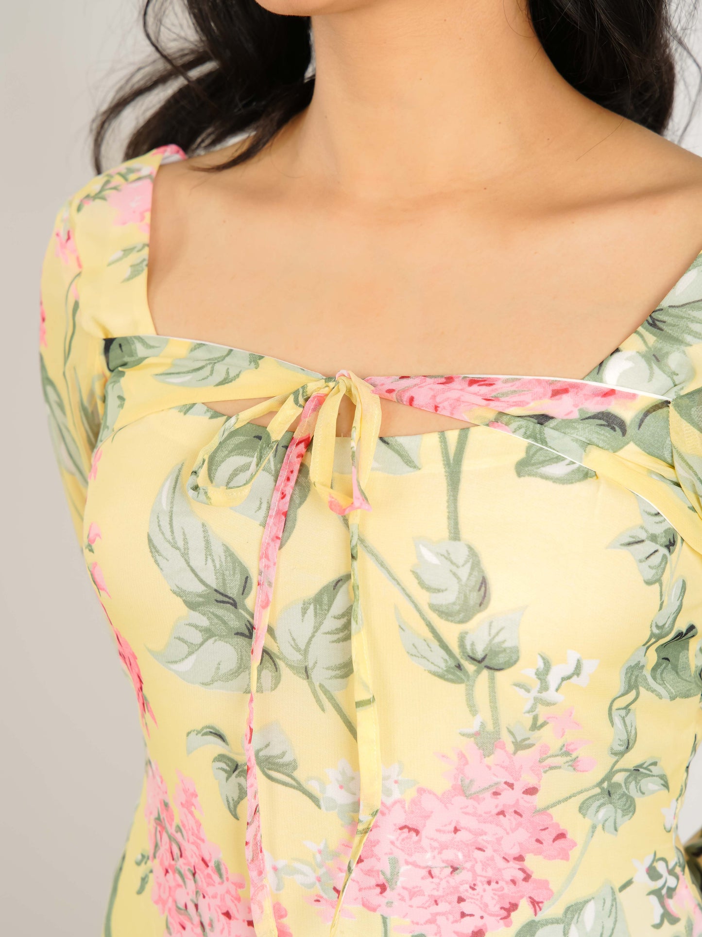 MONOMEE MILLIE GEORGETTE FLORAL DRESS