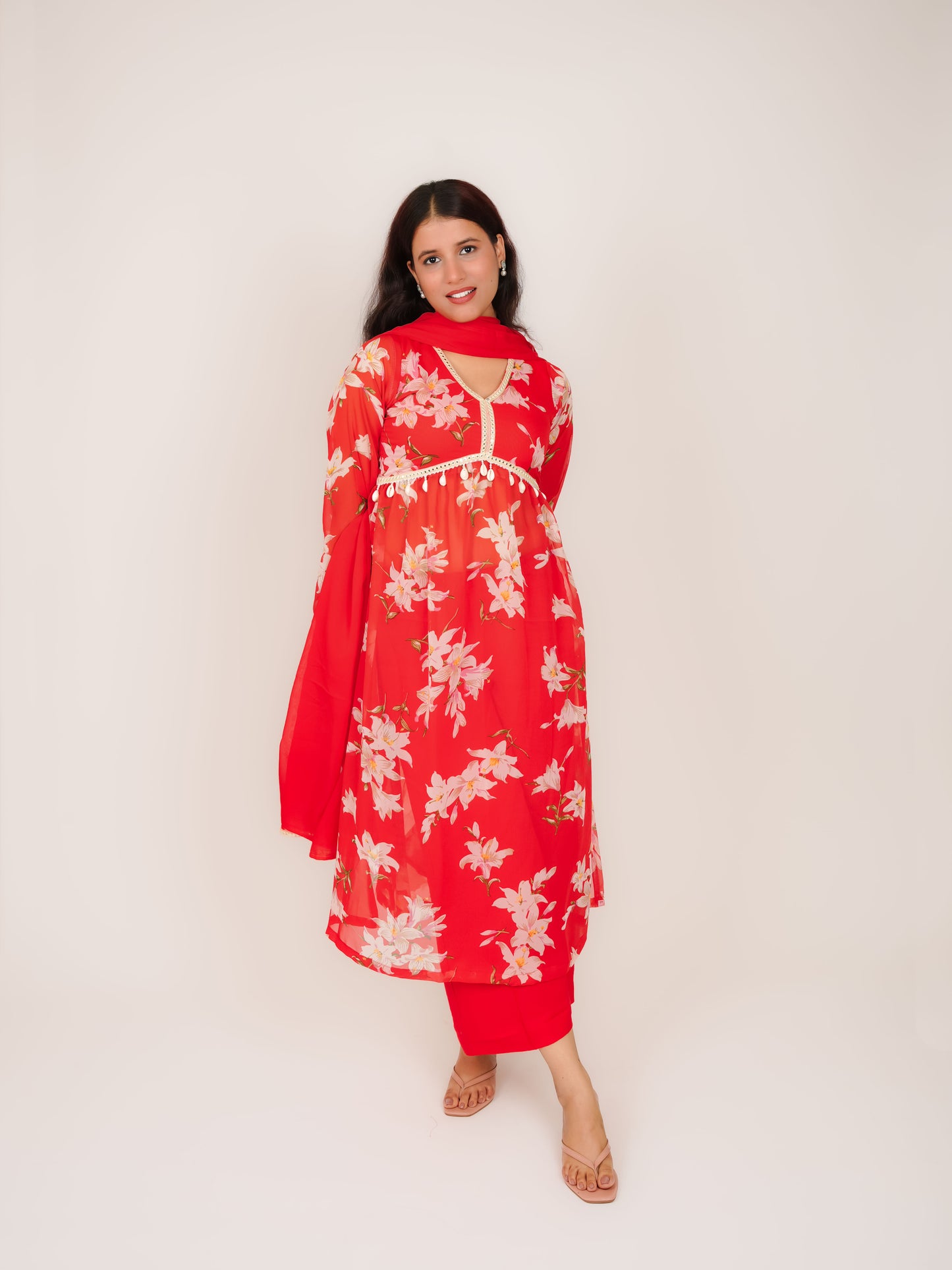 NAVIKA GEORGETTE KURTA SET WITH DUPATTA