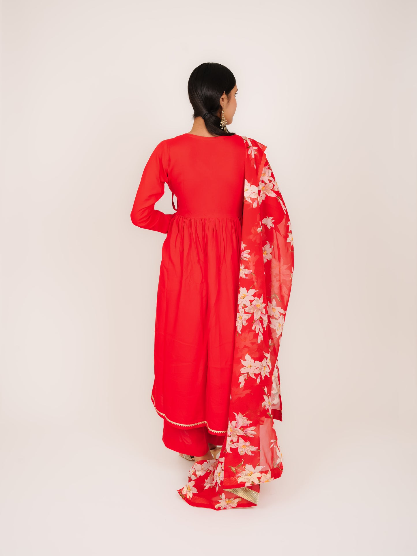 ANVITHA RAYON ANGARAKHA KURTA SET WITH DUPATTA