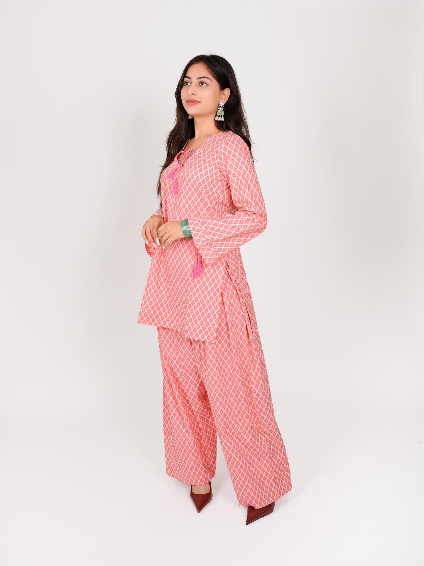 MONOMEE IRYA PINK DORI FARSHI SALWAR SET